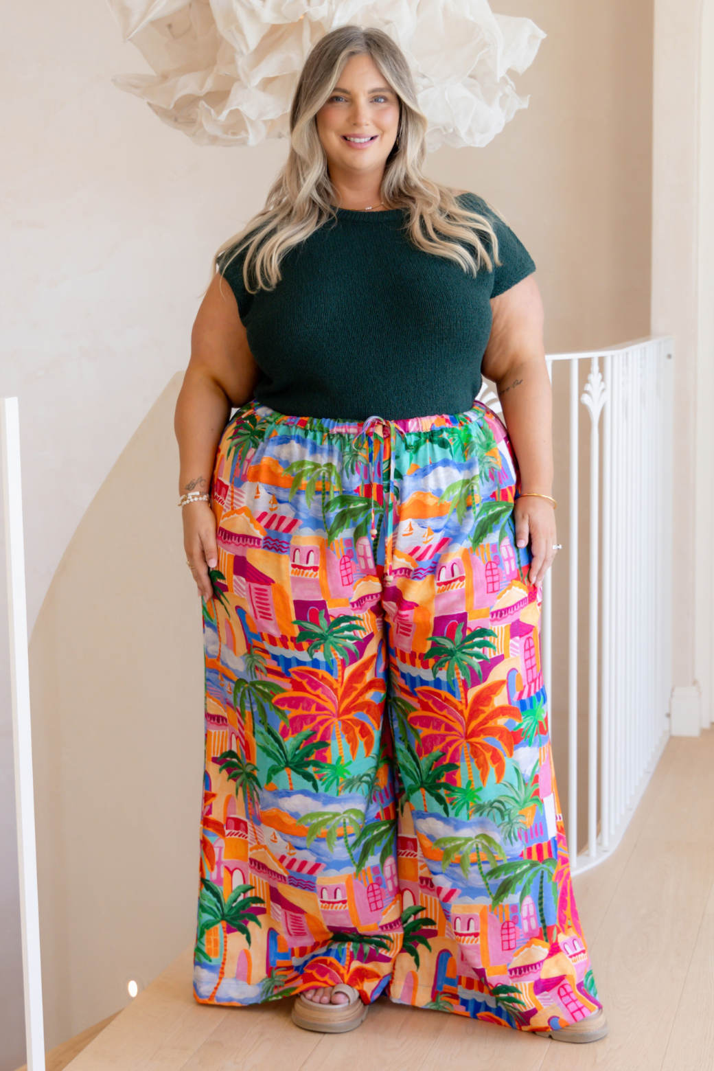 Freddie Pant Palm Summer Print