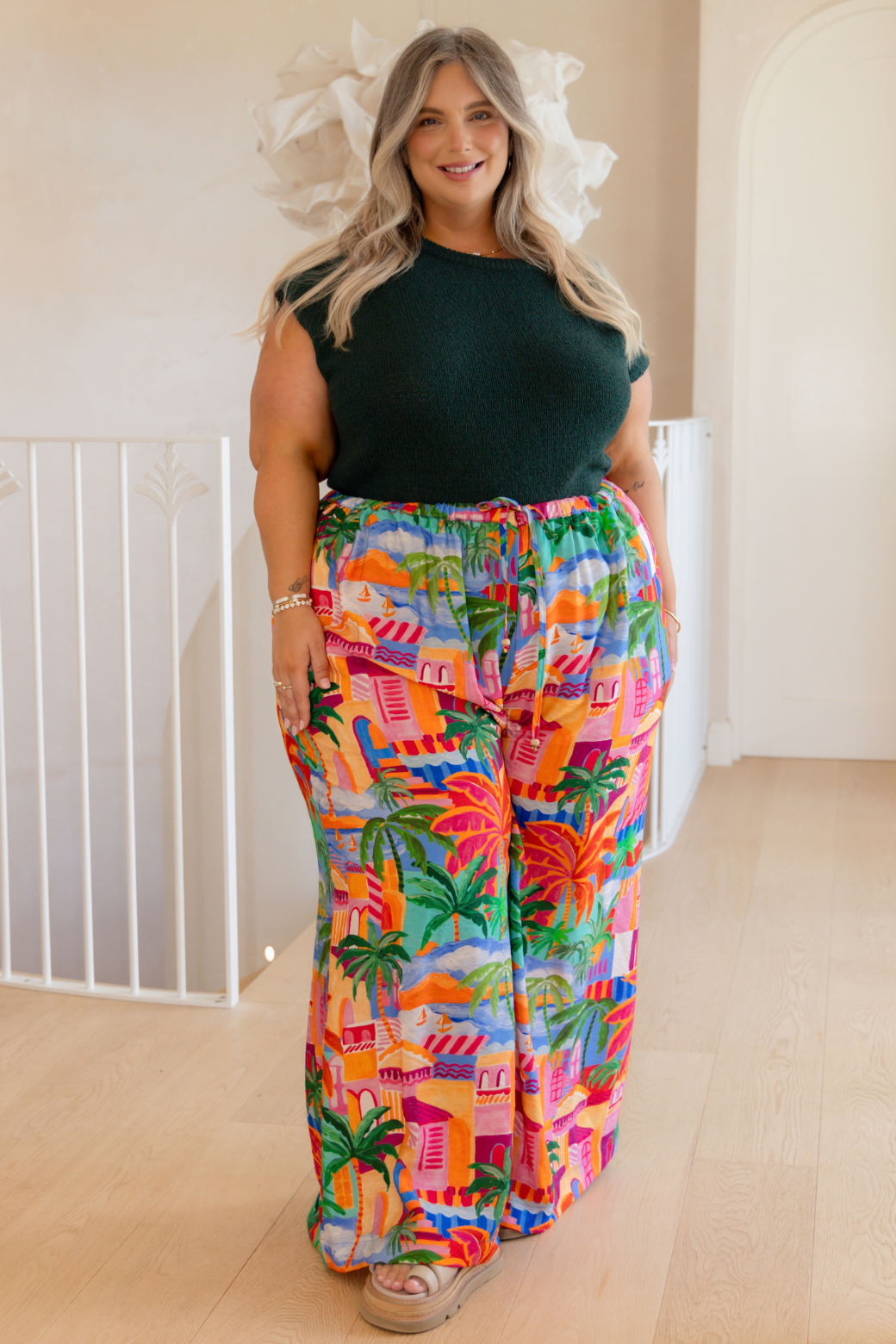 Freddie Pant Palm Summer Print