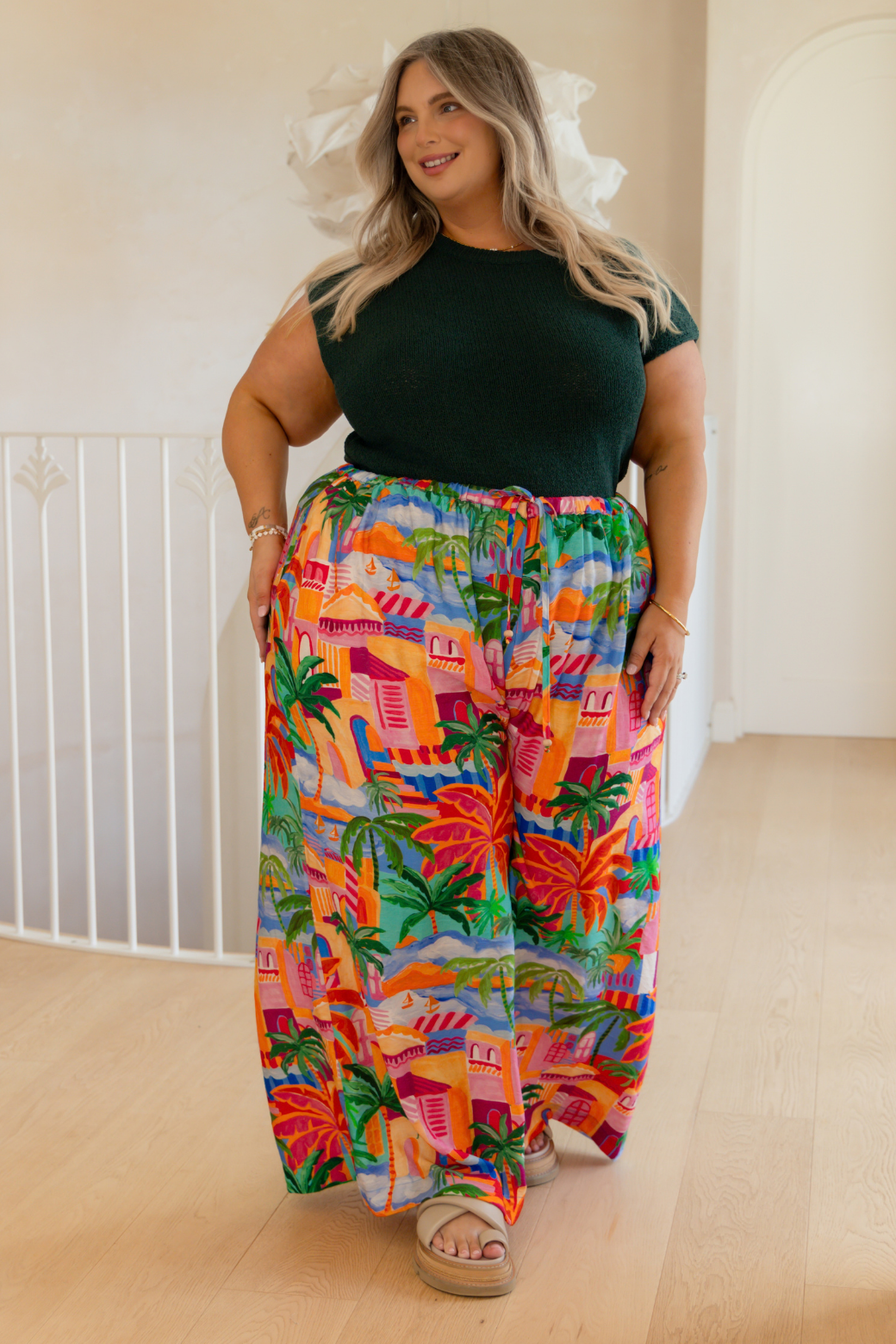 Freddie Pant Palm Summer Print