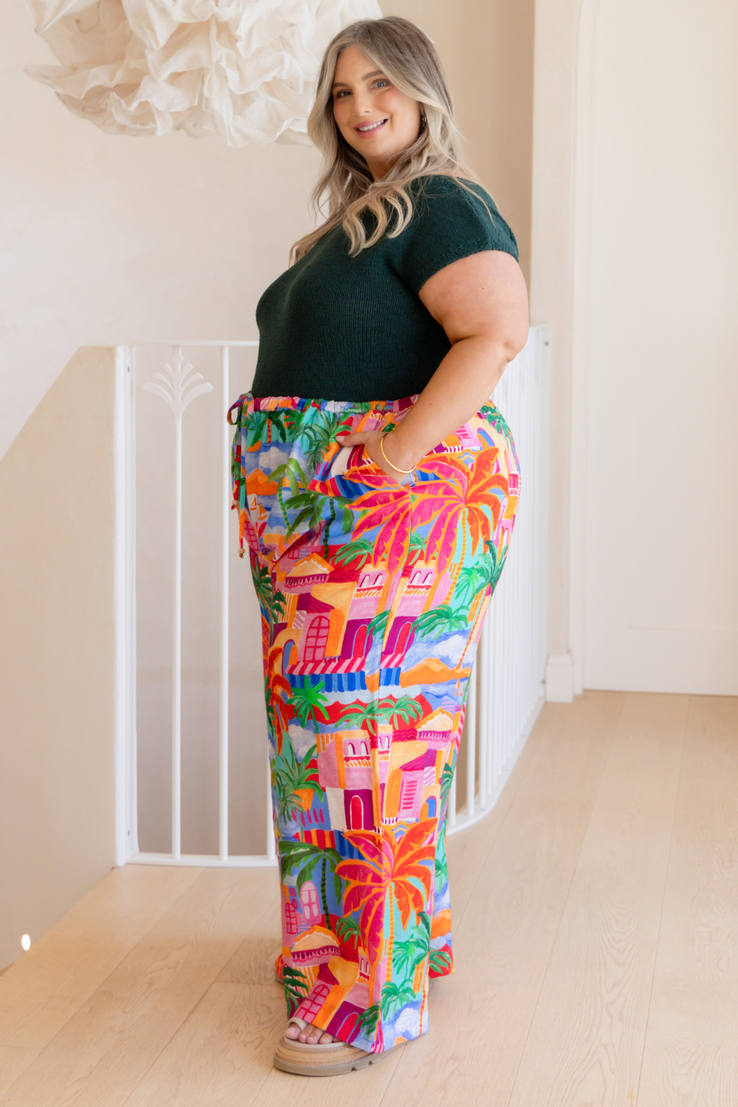 Freddie Pant Palm Summer Print