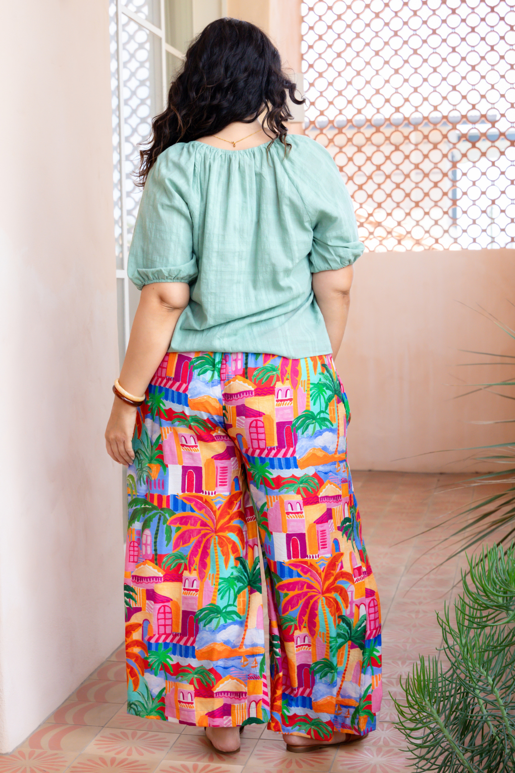 Freddie Pant Palm Summer Print