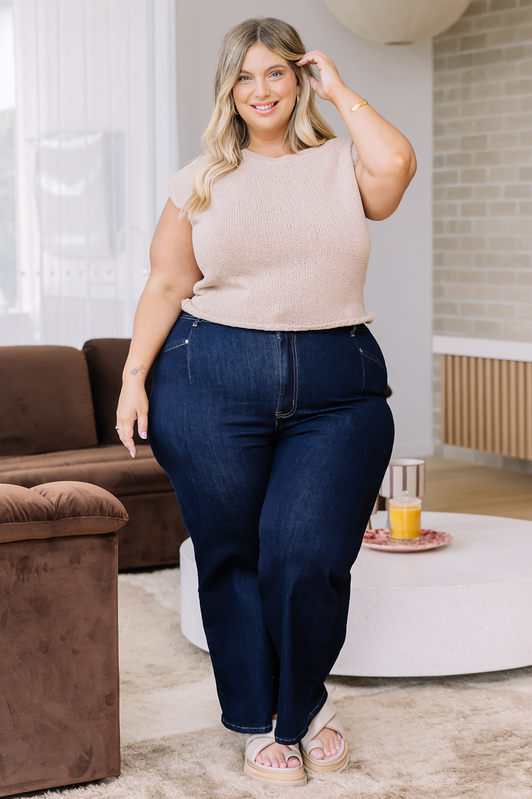 Hampton Off Shoulder Knit Top Natural