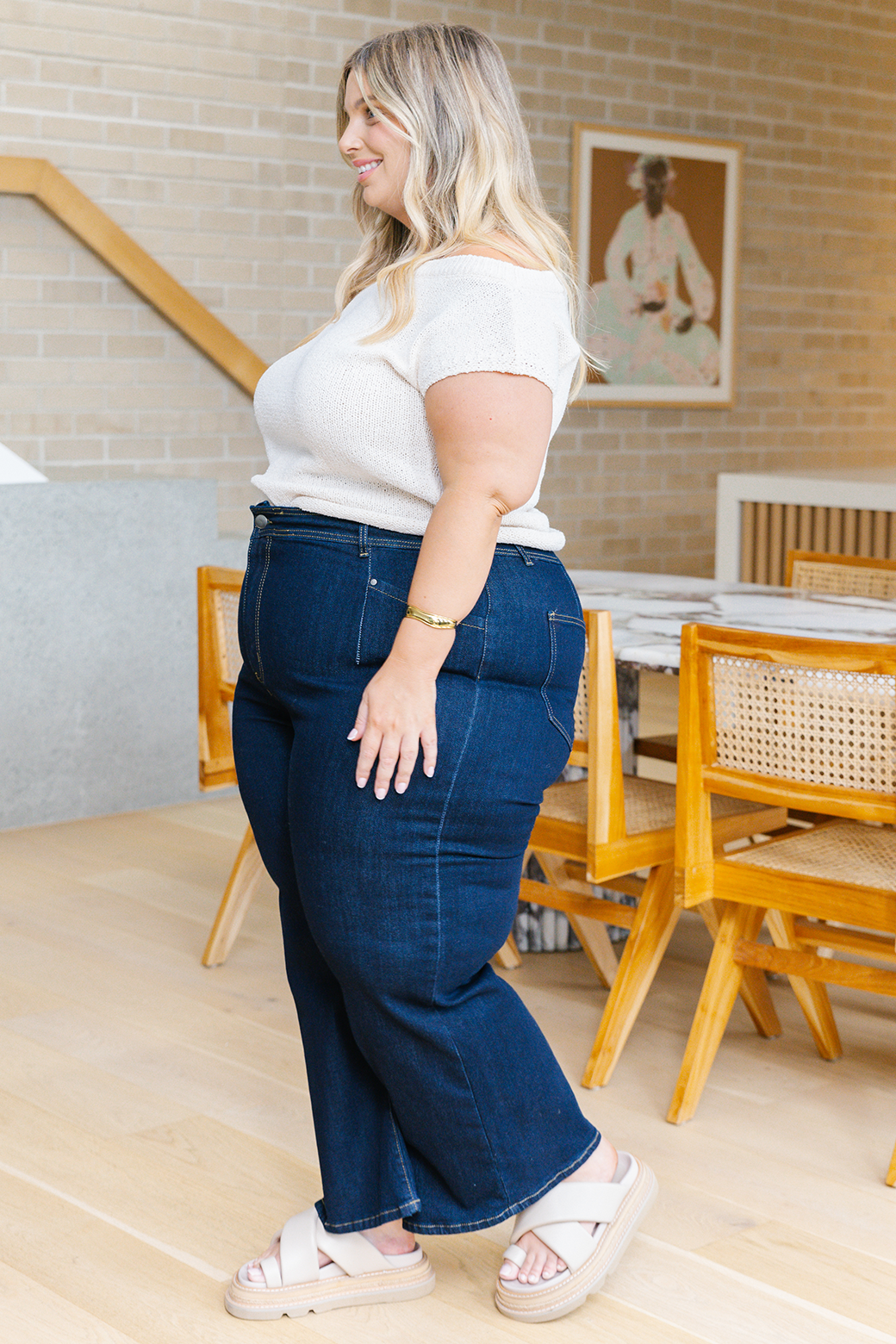 Hampton Off Shoulder Knit Top Vanilla