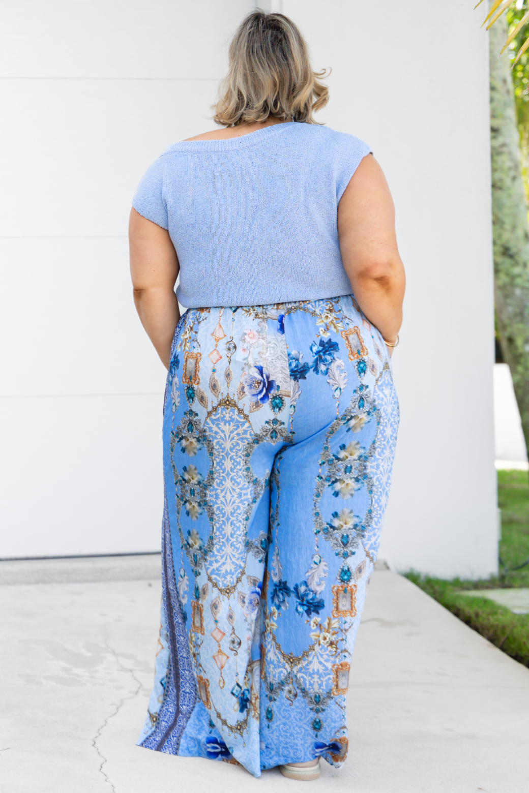 Hampton Off Shoulder Top Powder Blue