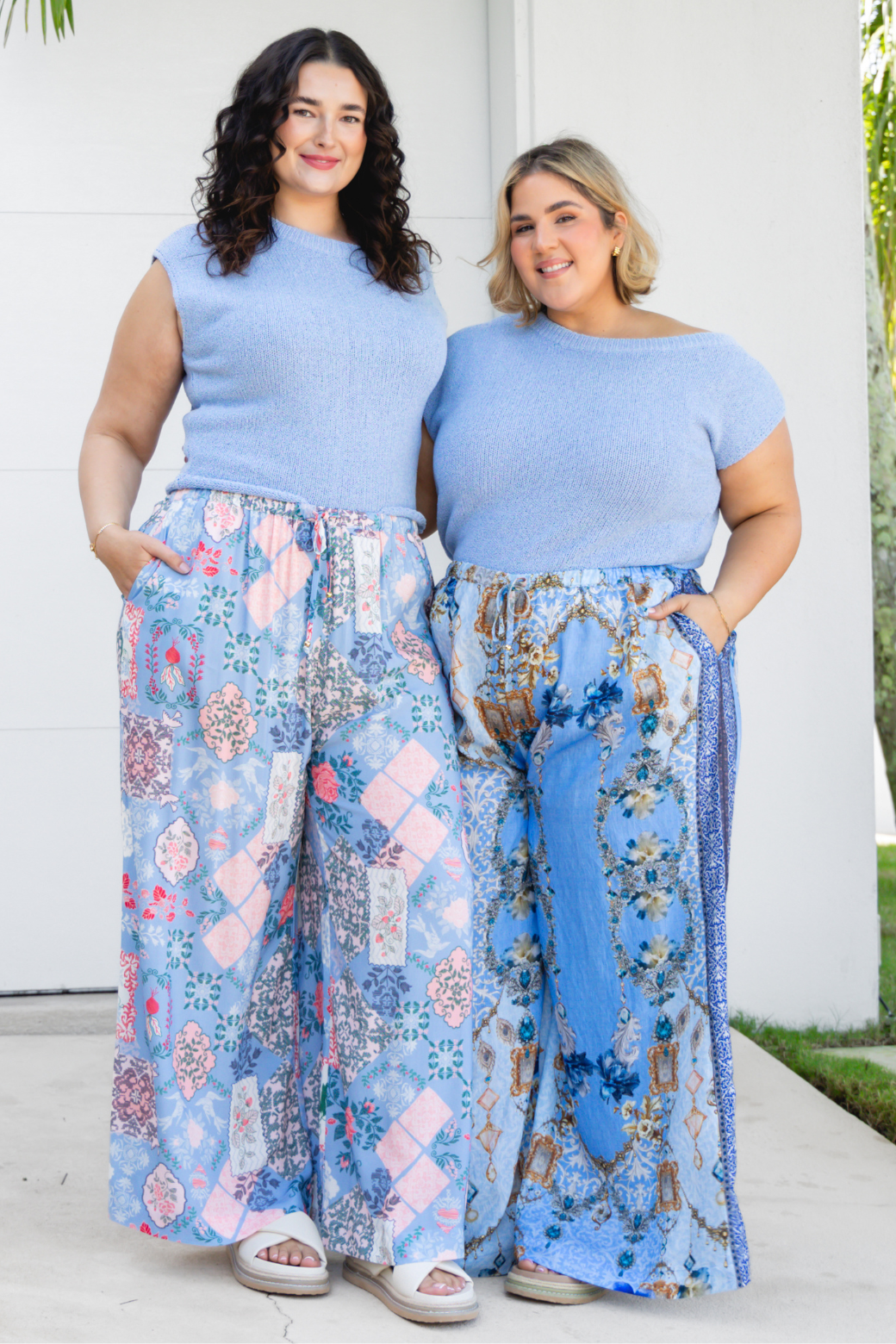 Hampton Off Shoulder Top Powder Blue
