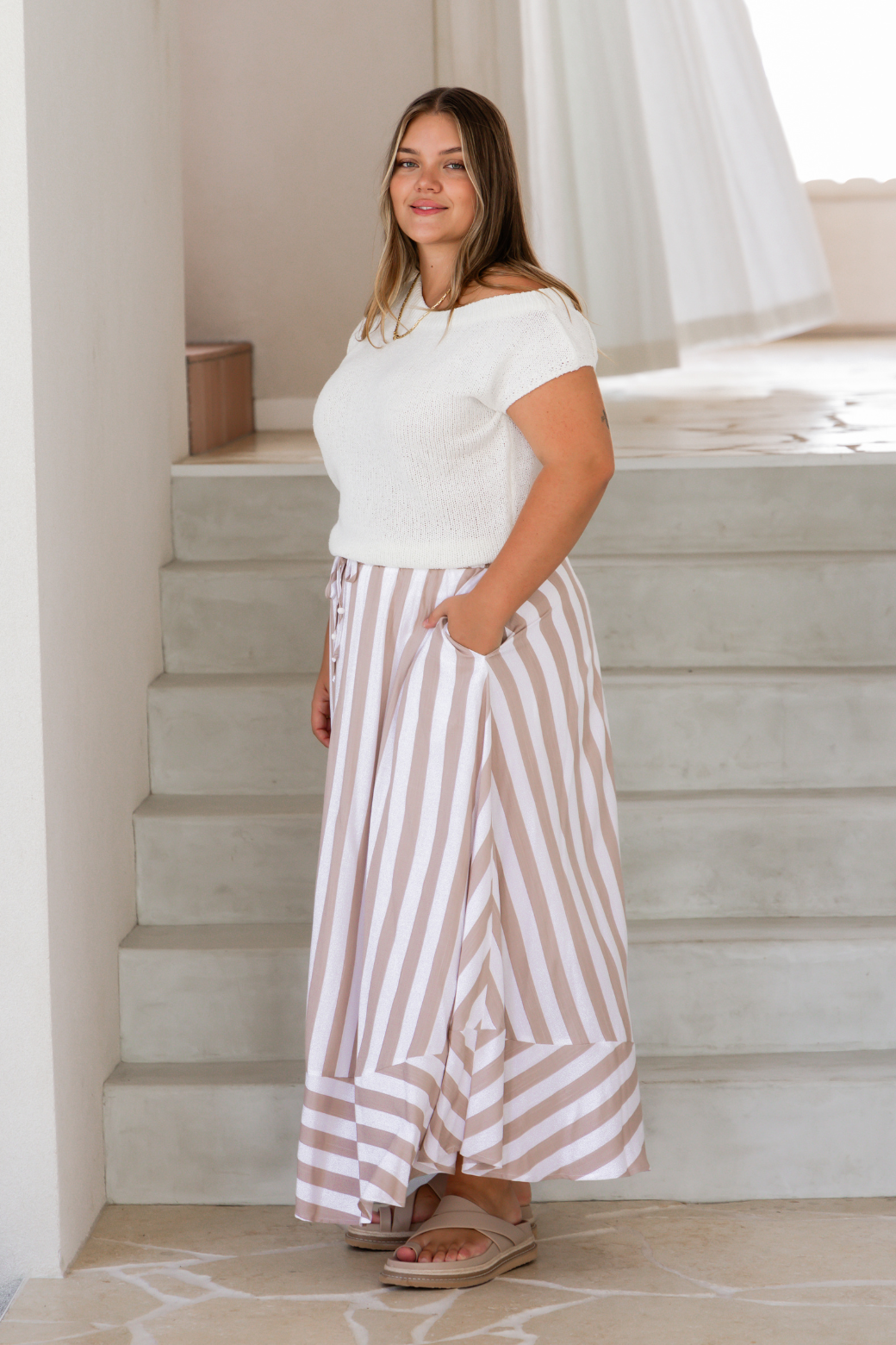 Hampton Off Shoulder Top White