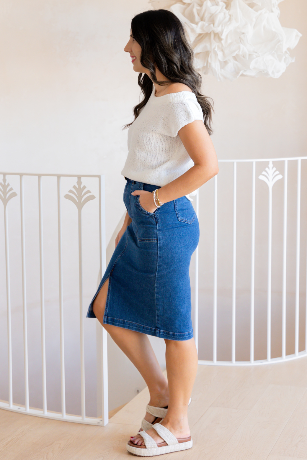Hampton Off Shoulder Top White