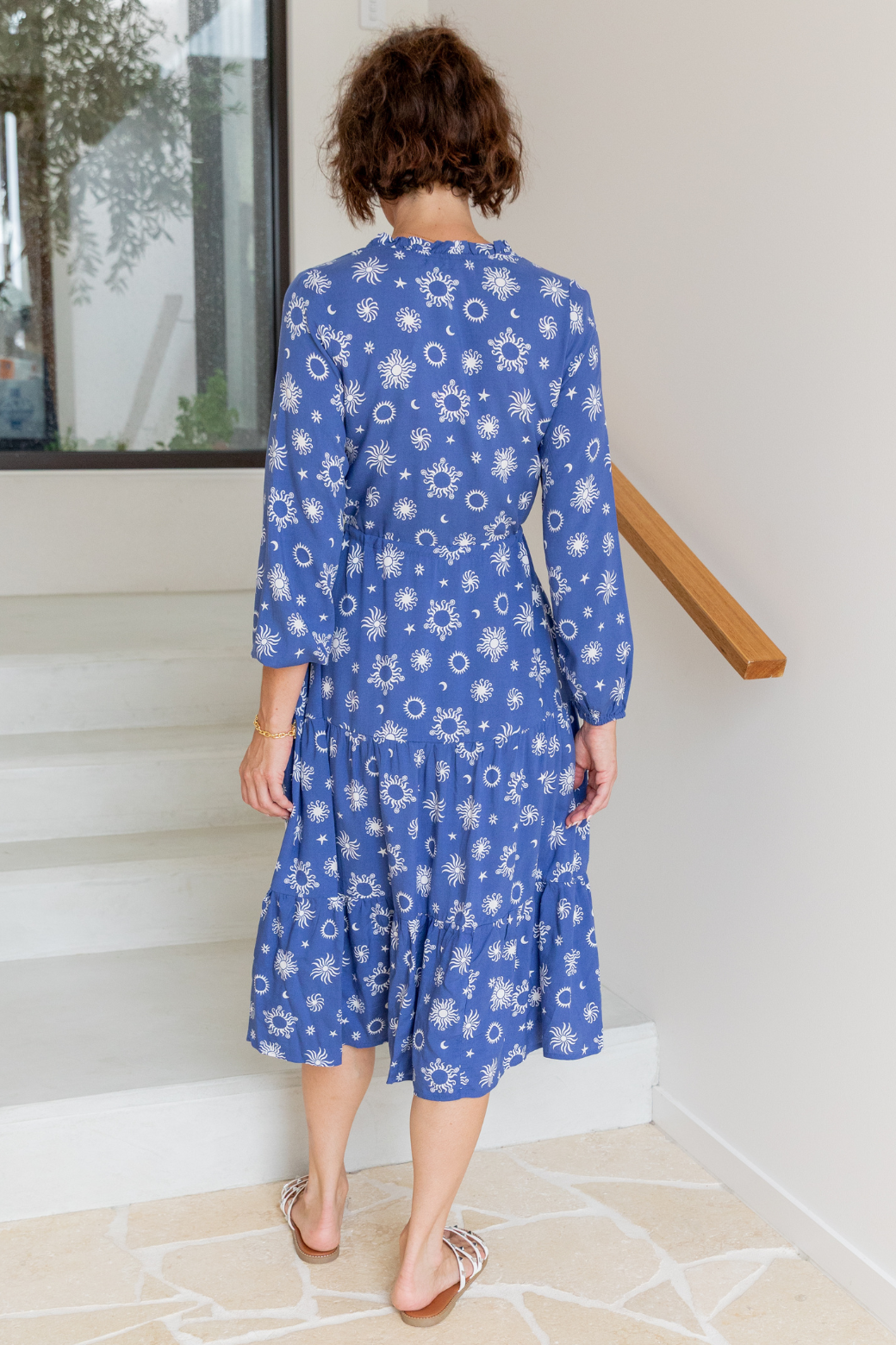 Haven Midi Dress Nova Print Twilight Blue