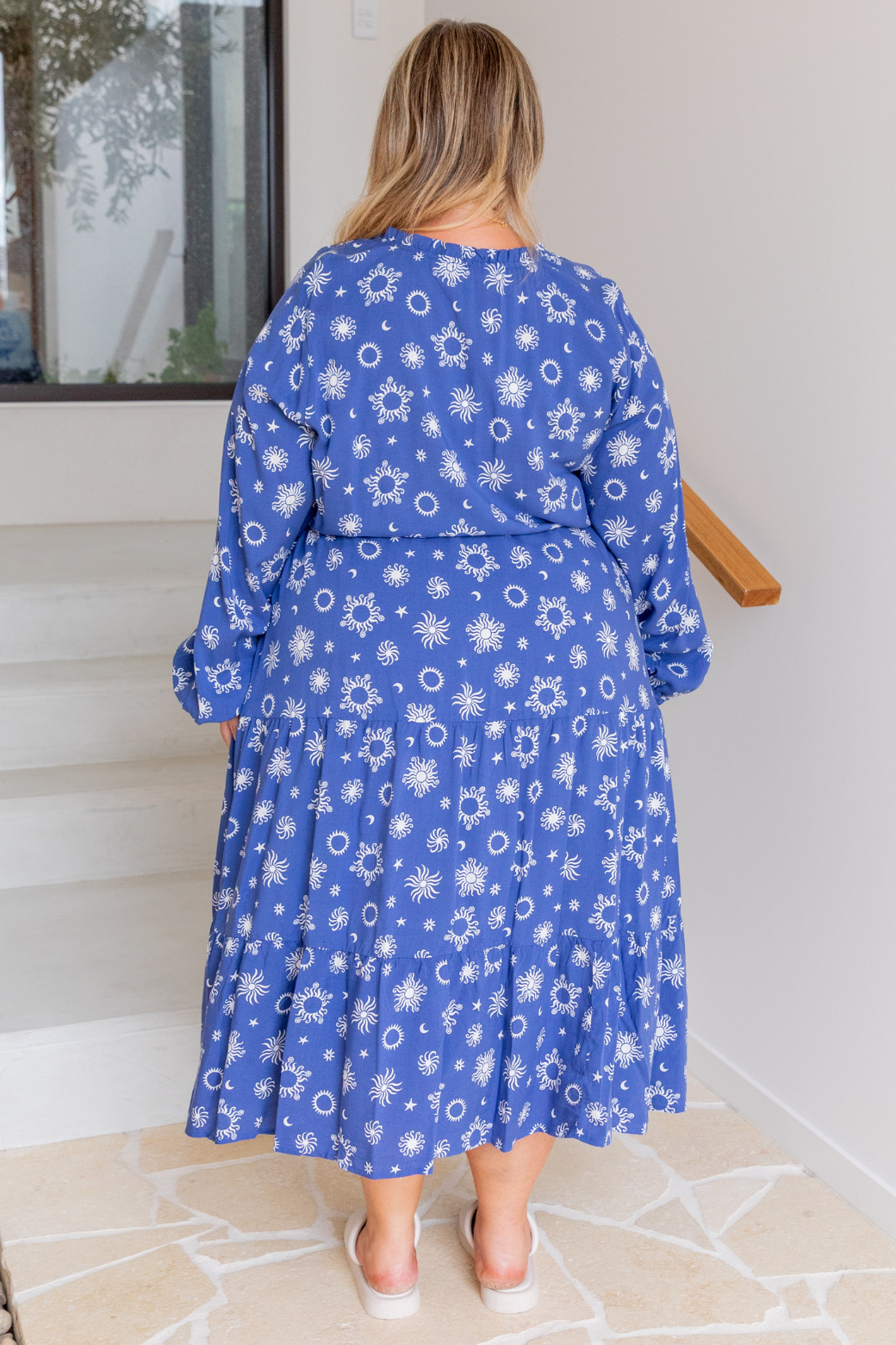 Haven Midi Dress Nova Print Twilight Blue
