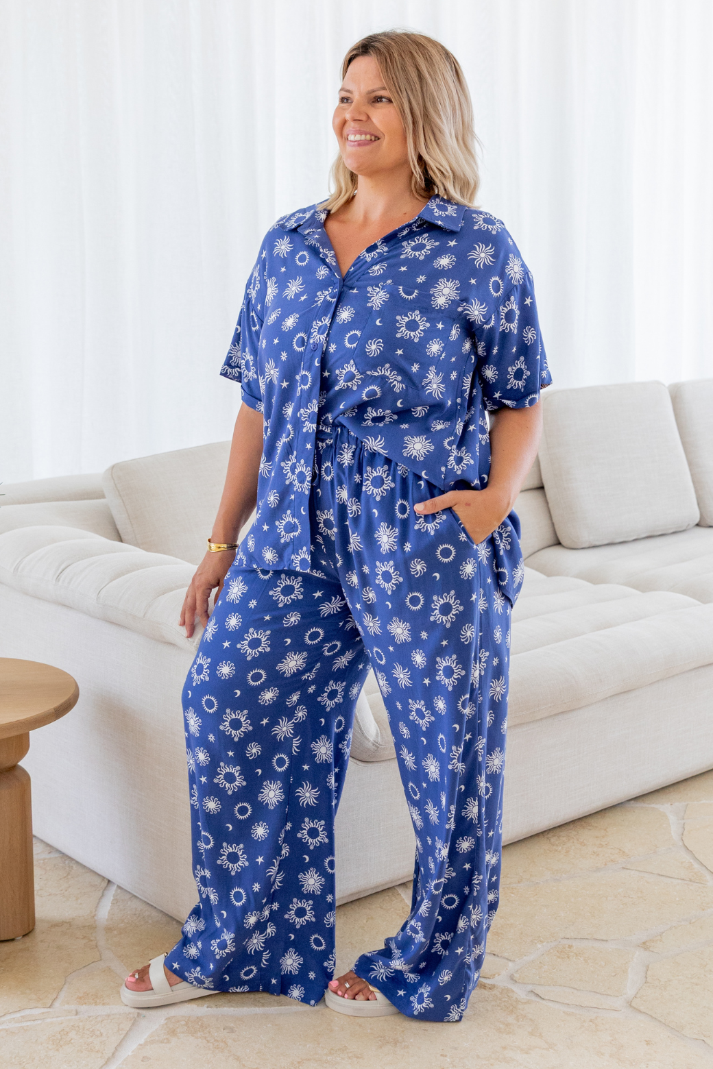 Hayden Shirt Nova Print Twilight Blue