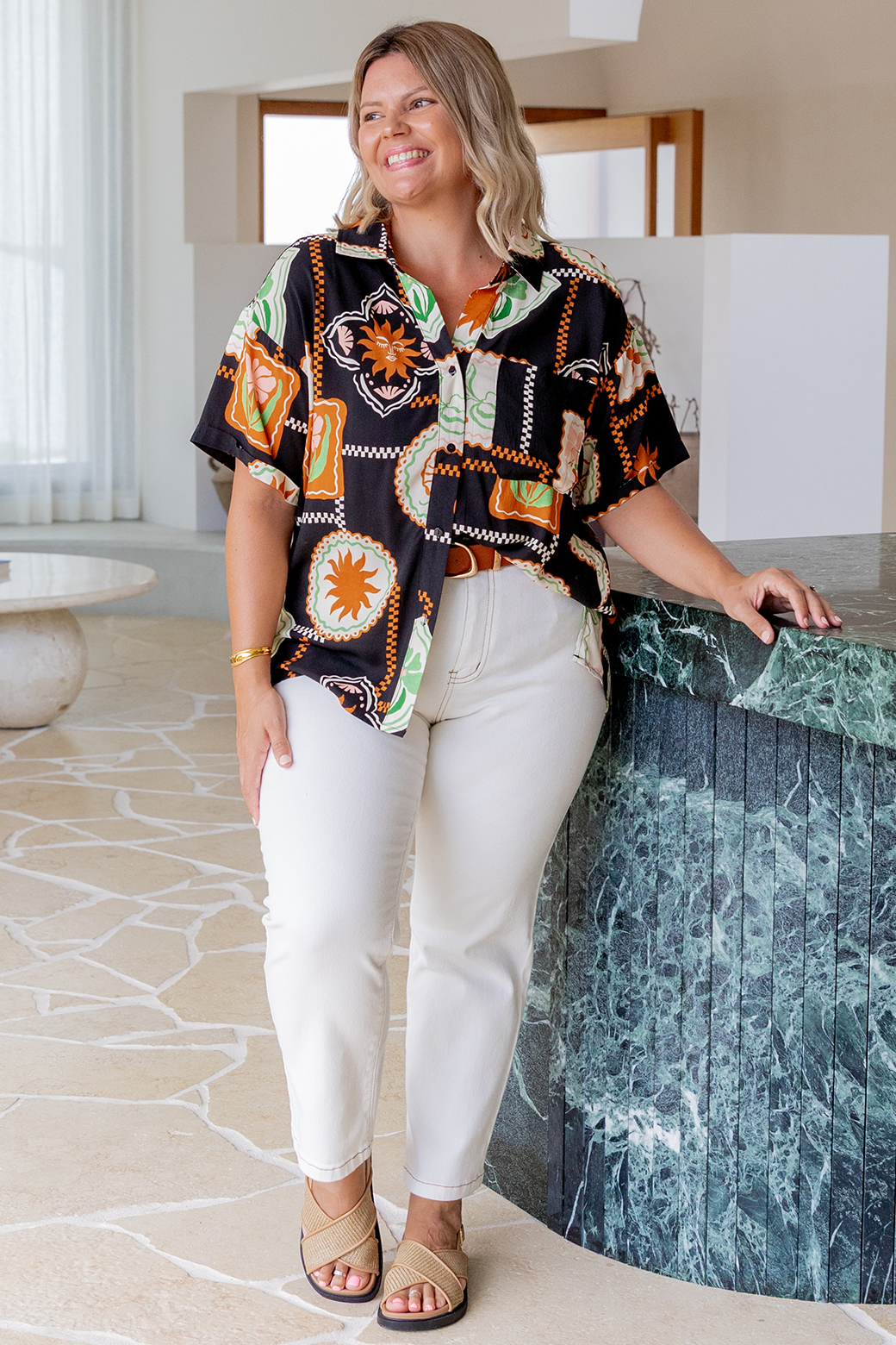 Hayden Shirt The Botanist Print Black