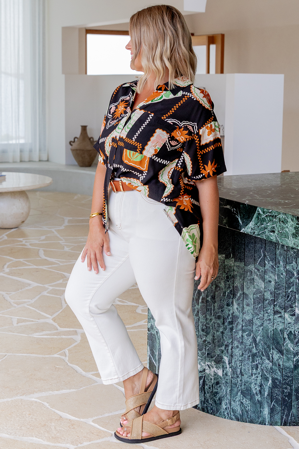 Hayden Shirt The Botanist Print Black