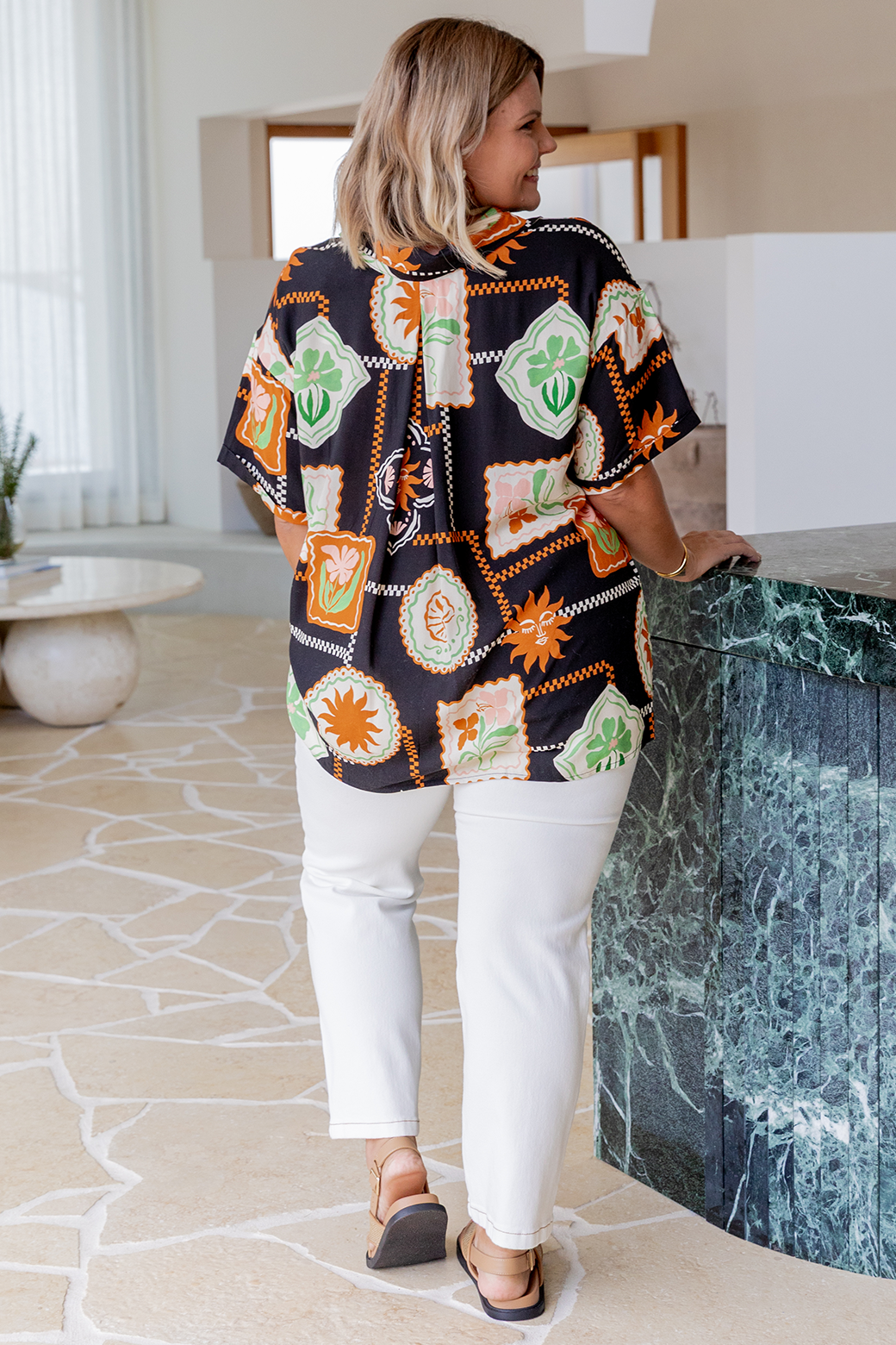 Hayden Shirt The Botanist Print Black