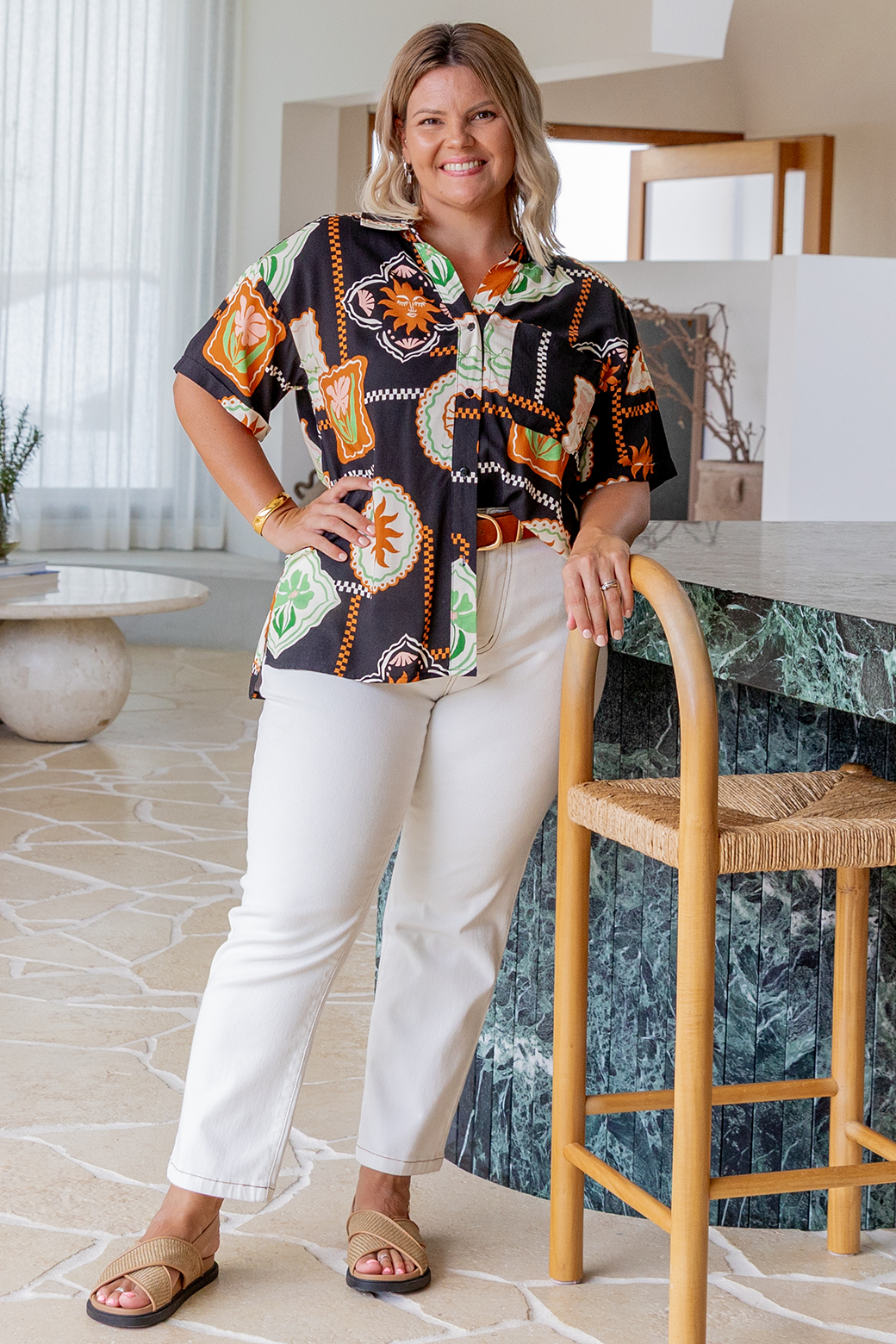 Hayden Shirt The Botanist Print Black