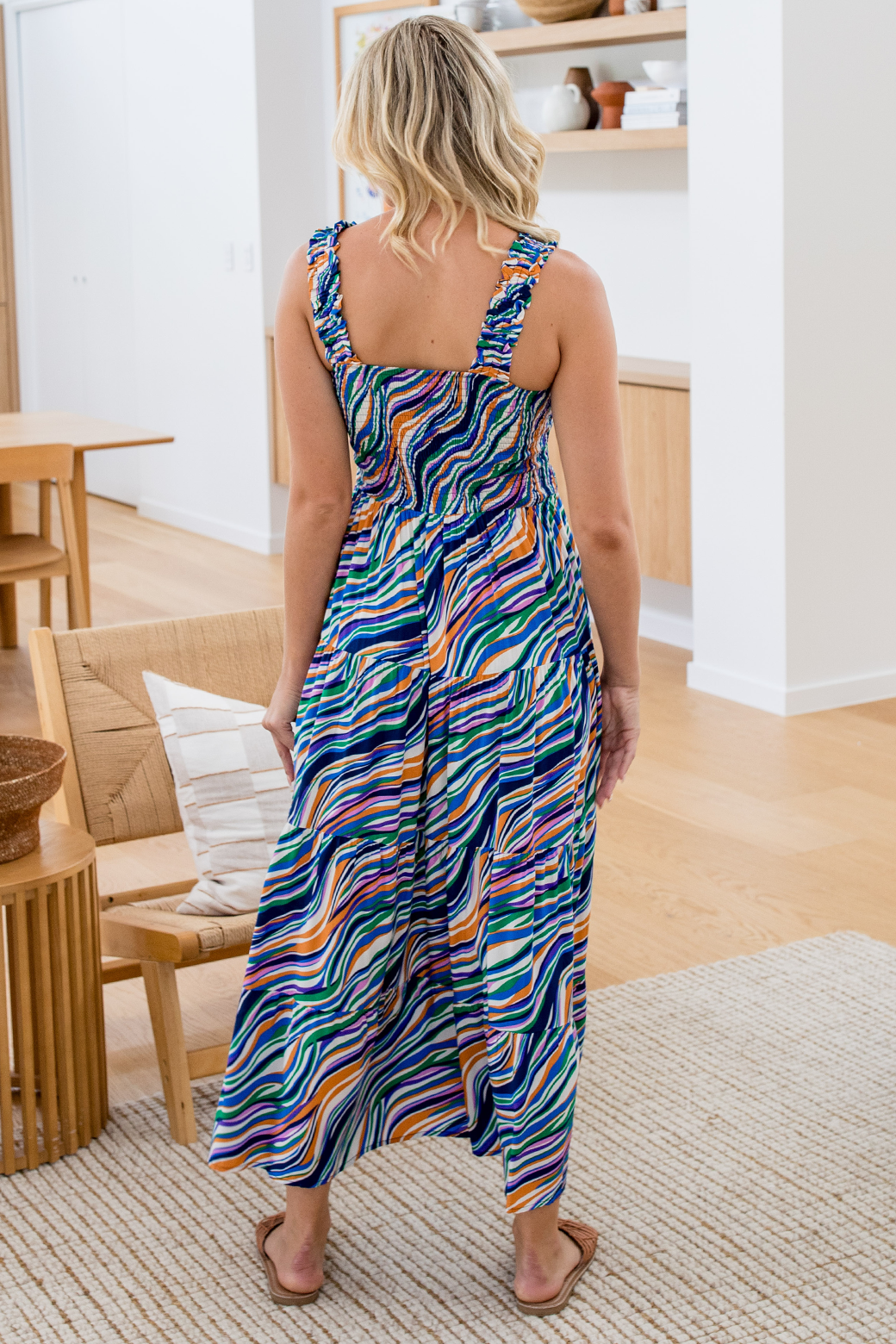 Hayley Maxi Dress Heatwave Print Blue