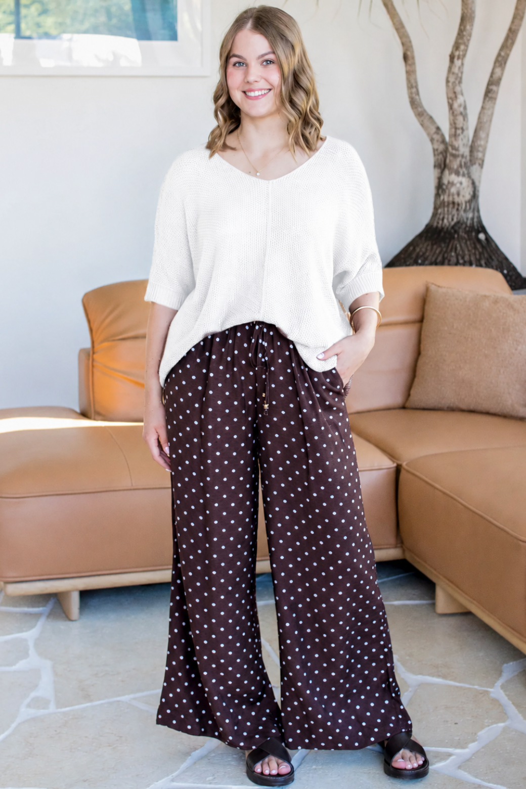 Tate Knit Top White