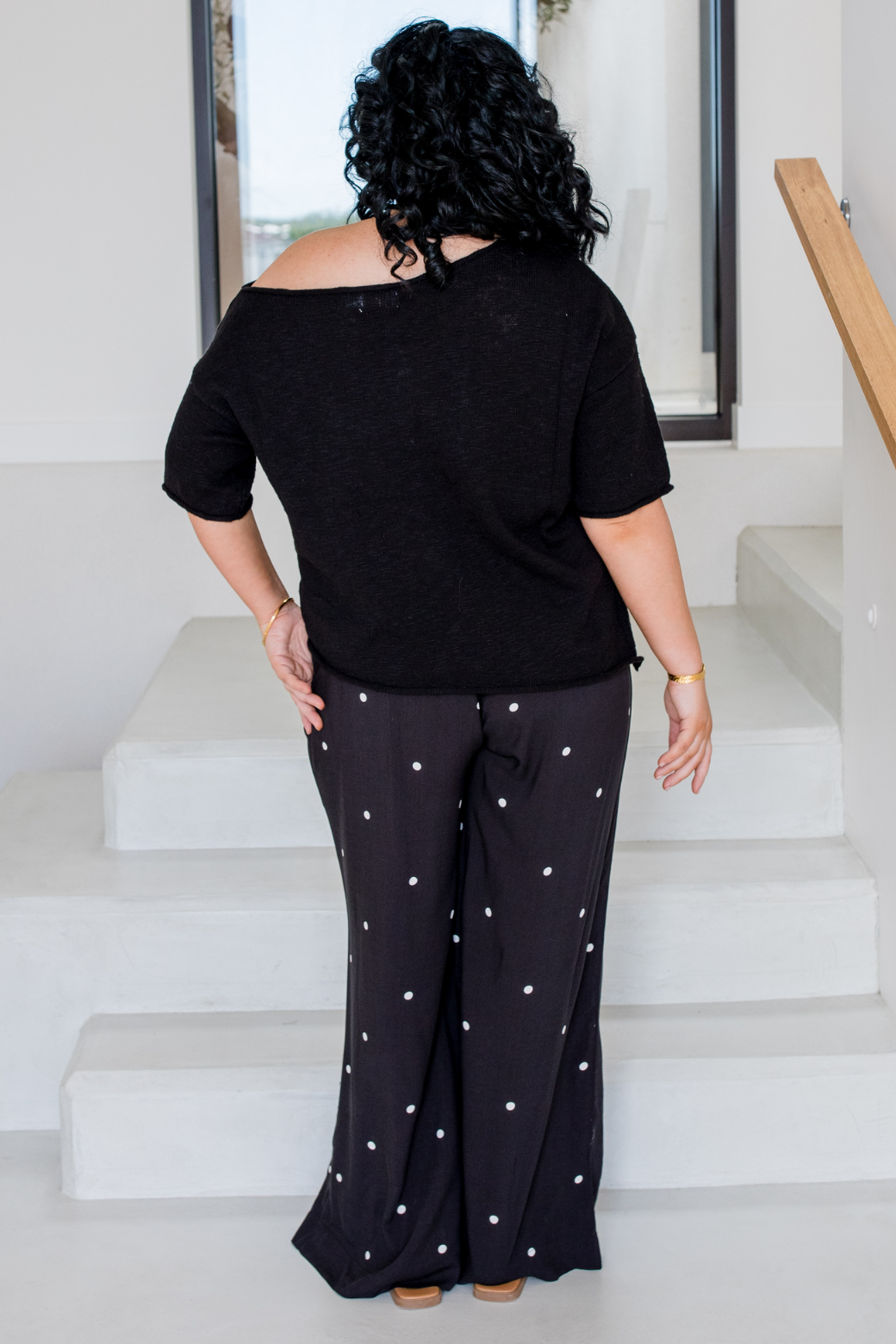 Henry Pant Black White Mini Spot