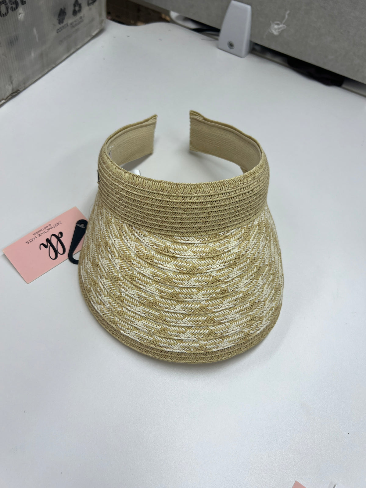 Two Tone Zig Zag Visor Natural