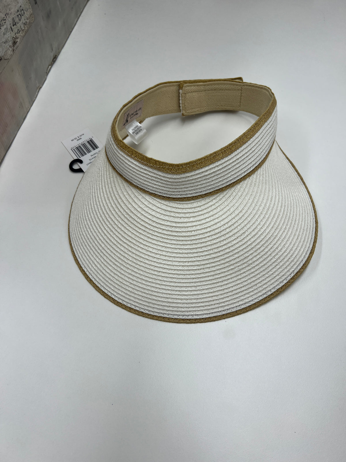 Woven Paper Visor White Natural