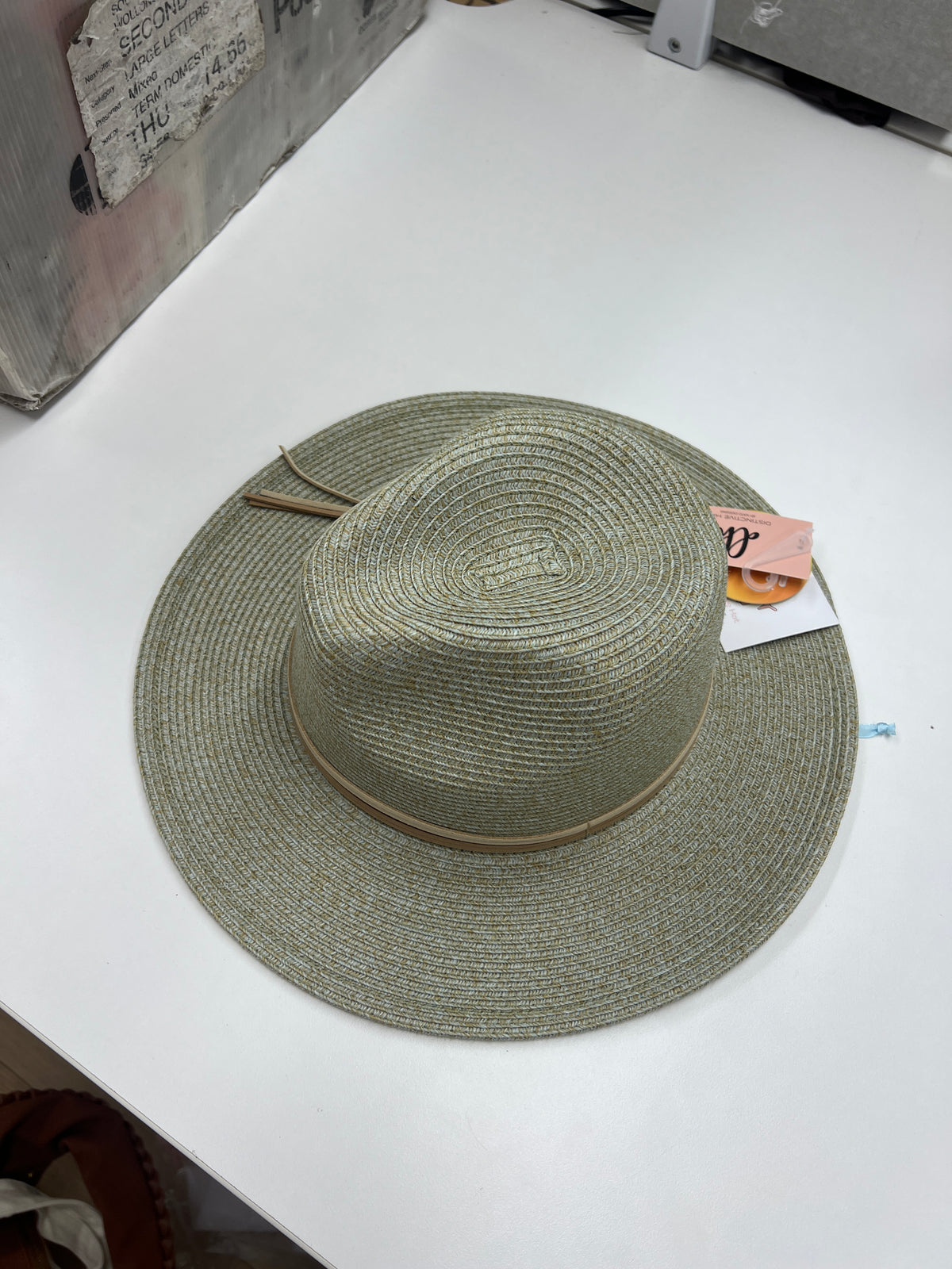 Two Tone Summer Panama Hat Seafoam