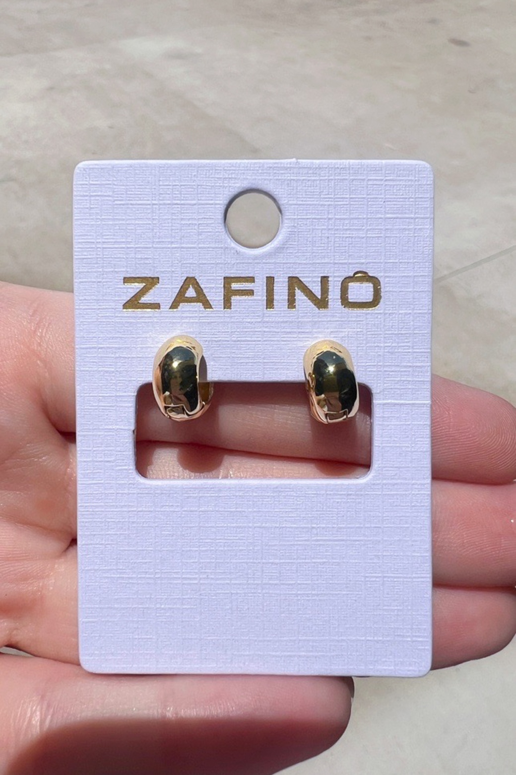 Zafino Vada Micro Huggie Earrings Gold