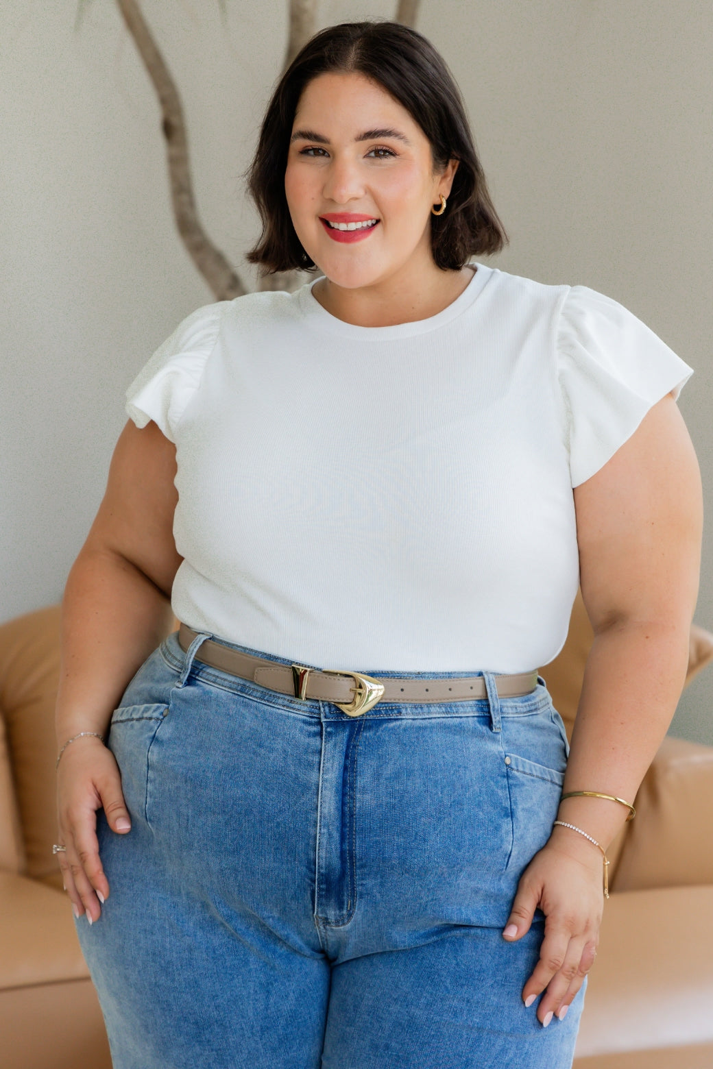 Agnes Frill Tank White