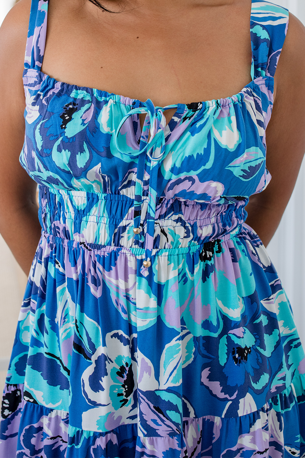 Ivy Dress Aruba Print Blue