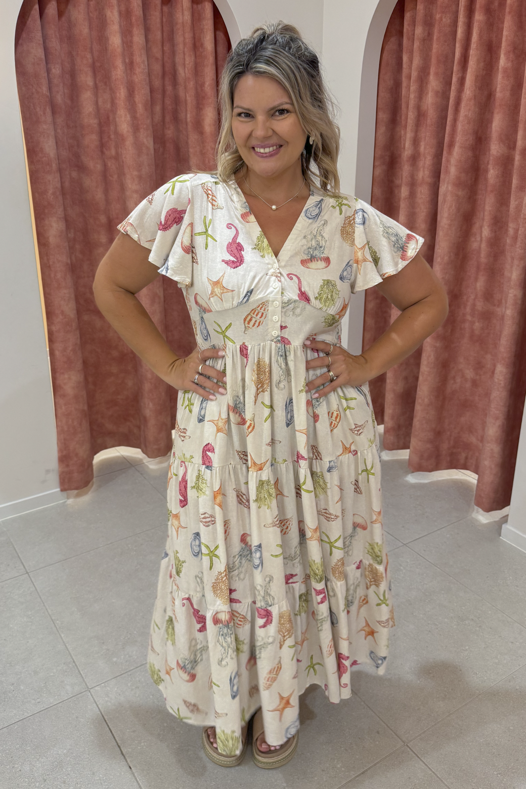 Zoe Maxi Dress Seashells