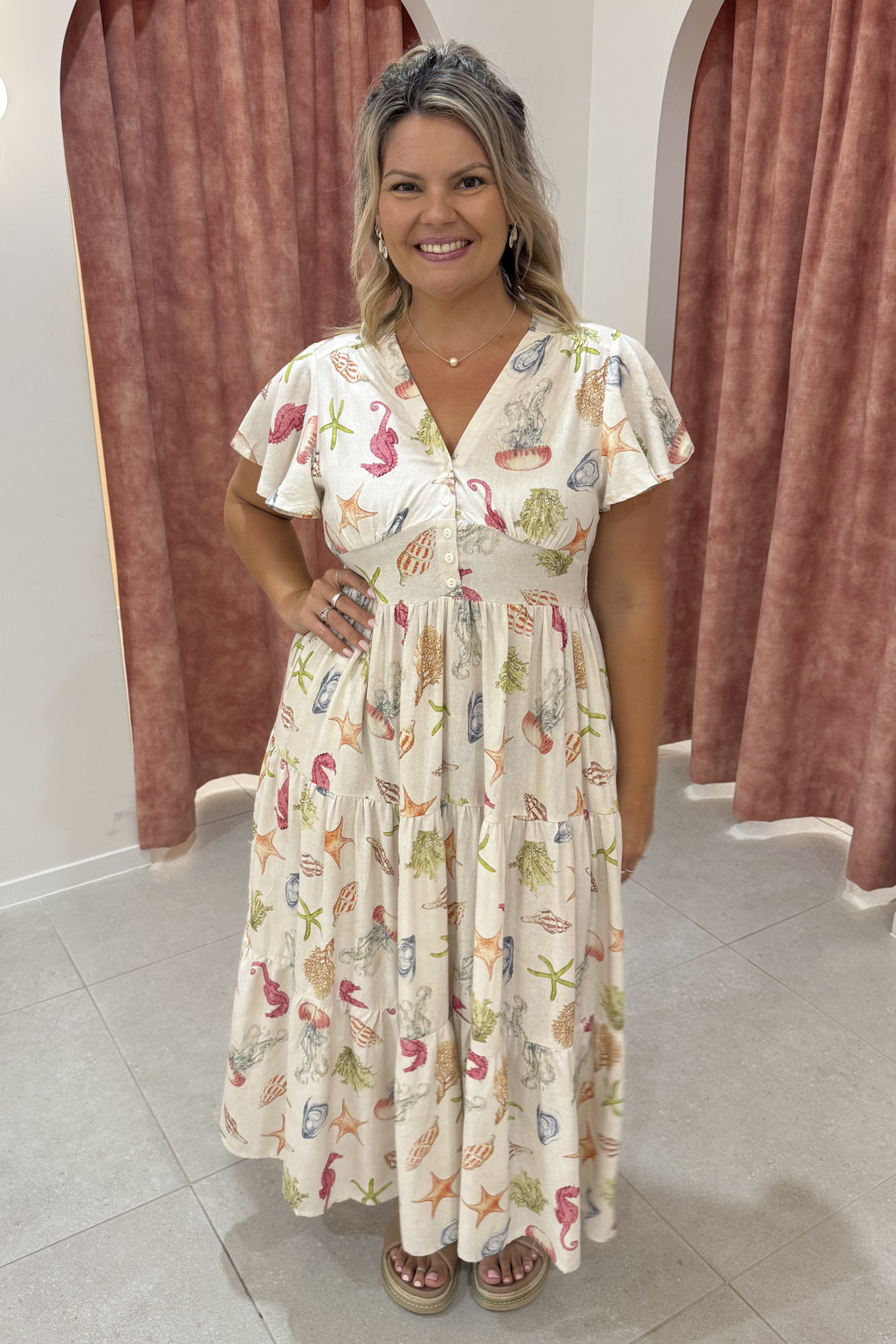 Zoe Maxi Dress Seashells