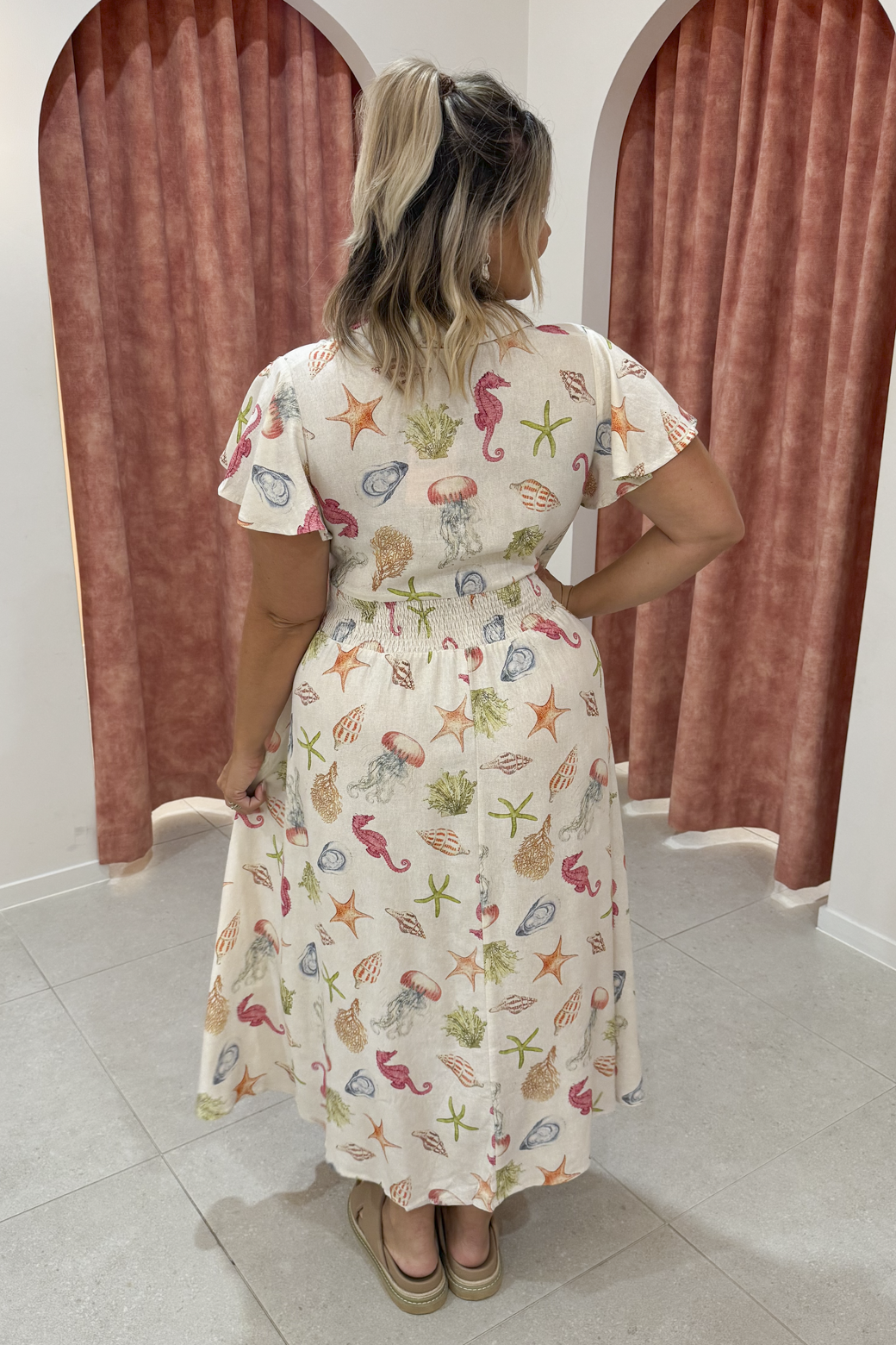 Shelby Midi Dress Seashells