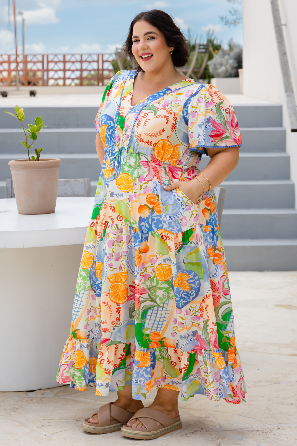 Jolene Maxi Dress Cin Cin Print