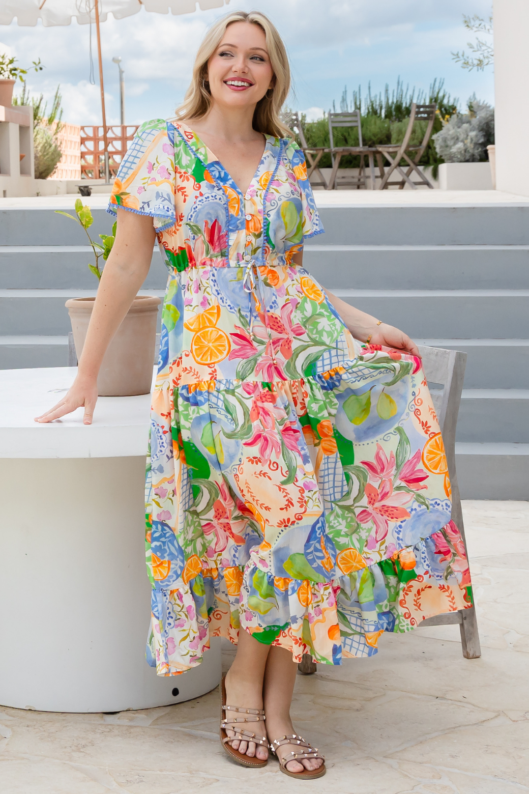 Jolene Maxi Dress Cin Cin Print