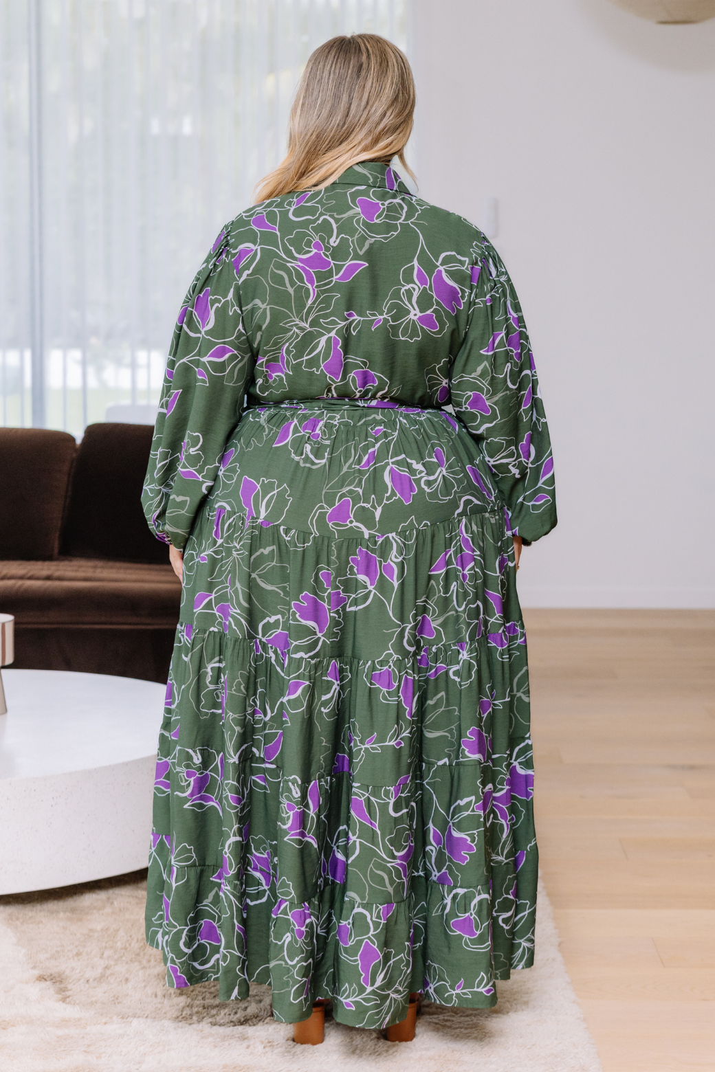 Jacinta Belted Maxi Dress Jasper Floral Olive