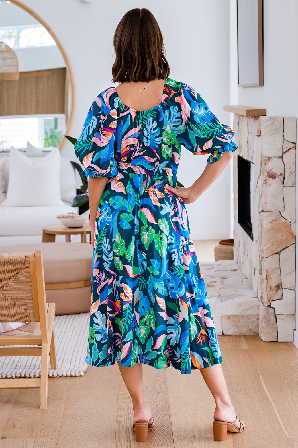 Final Sale | Jade Midi Dress Miami Print