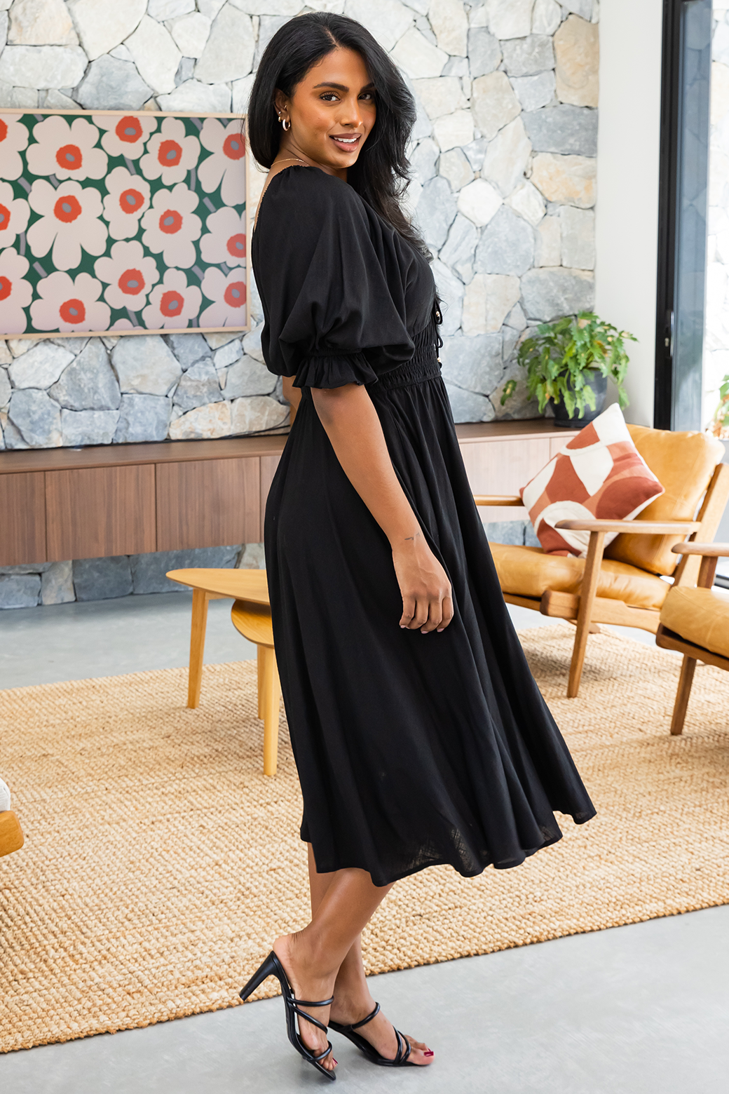 Final Sale | Jade Midi Dress Black