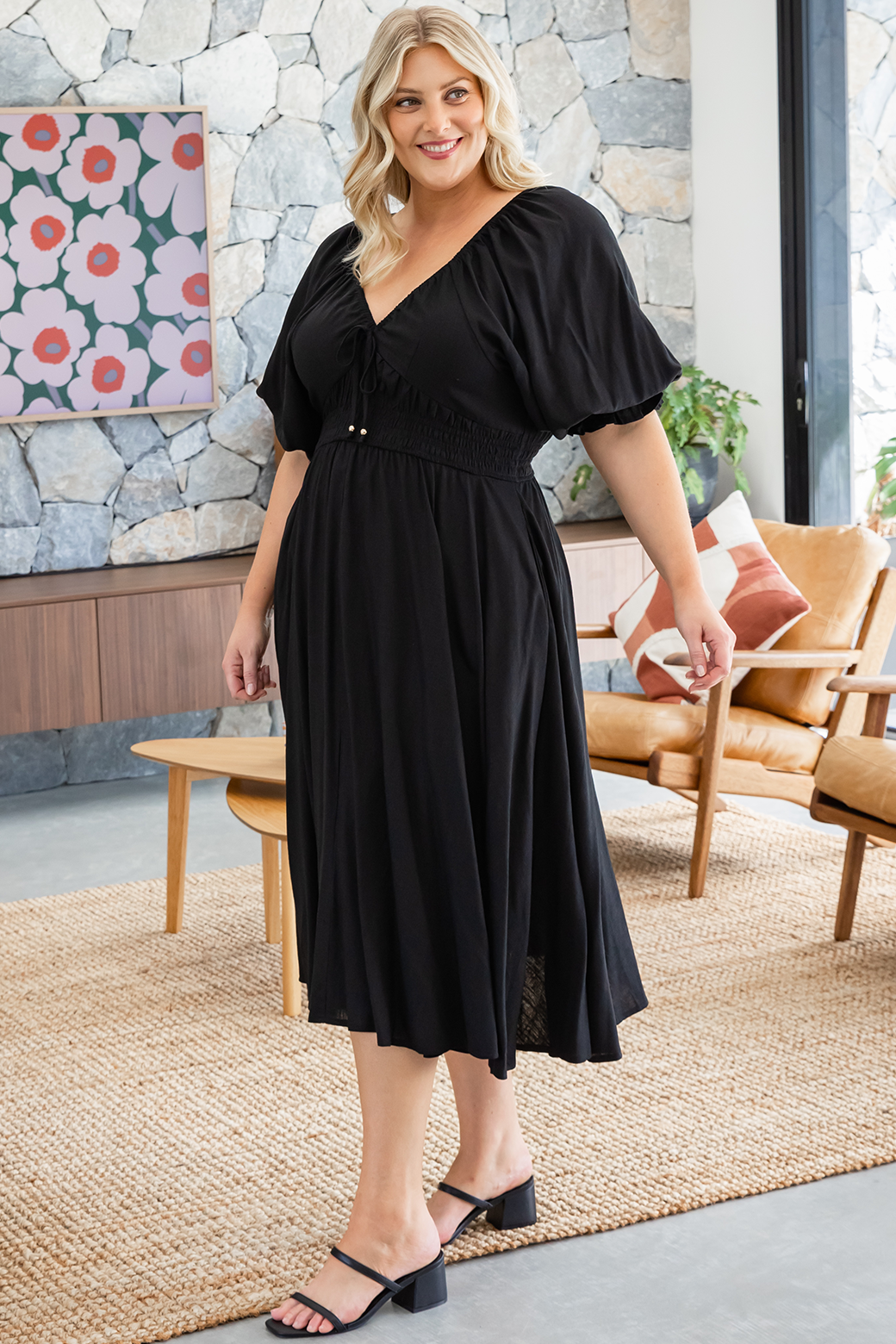 Final Sale | Jade Midi Dress Black