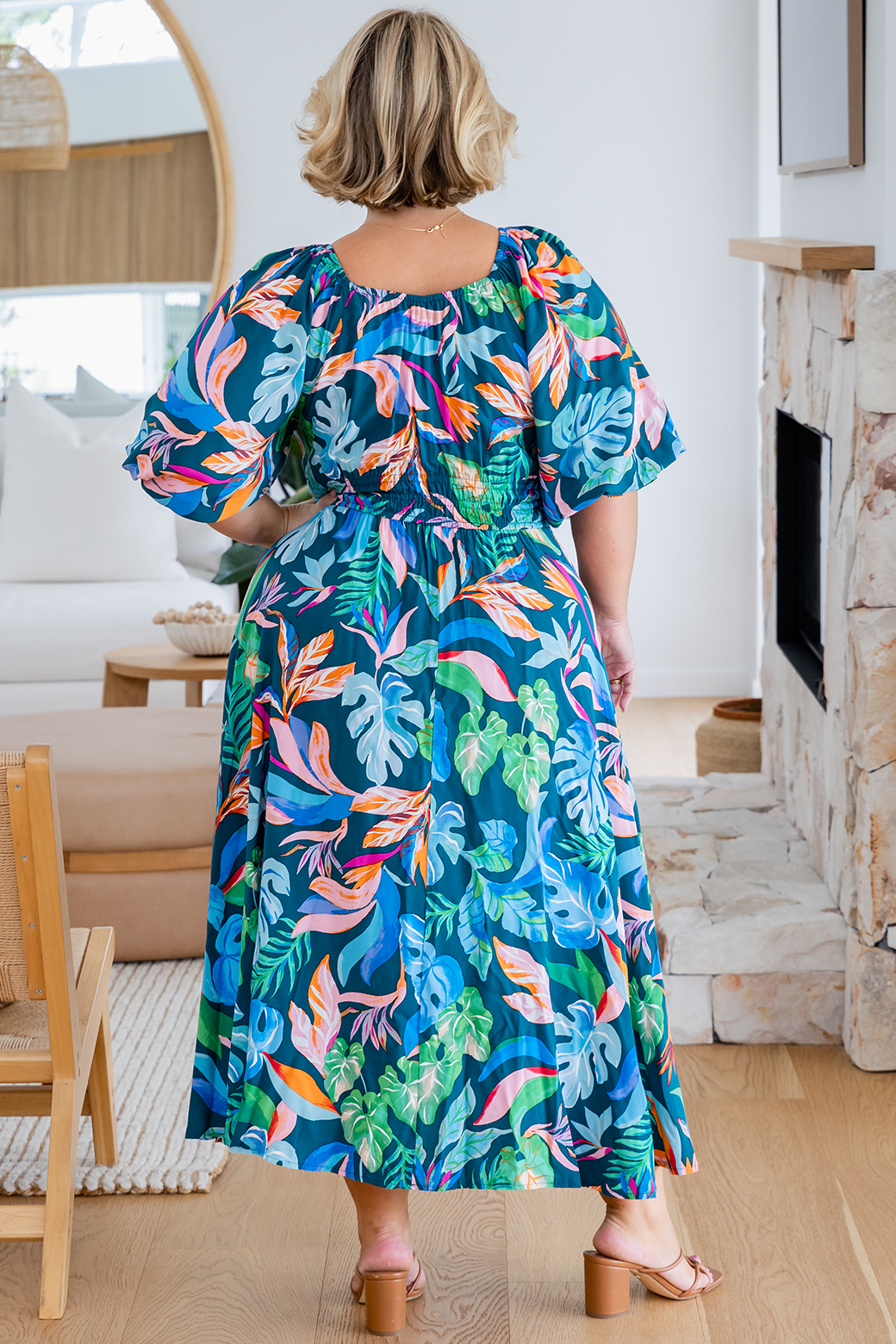 Final Sale | Jade Midi Dress Miami Print