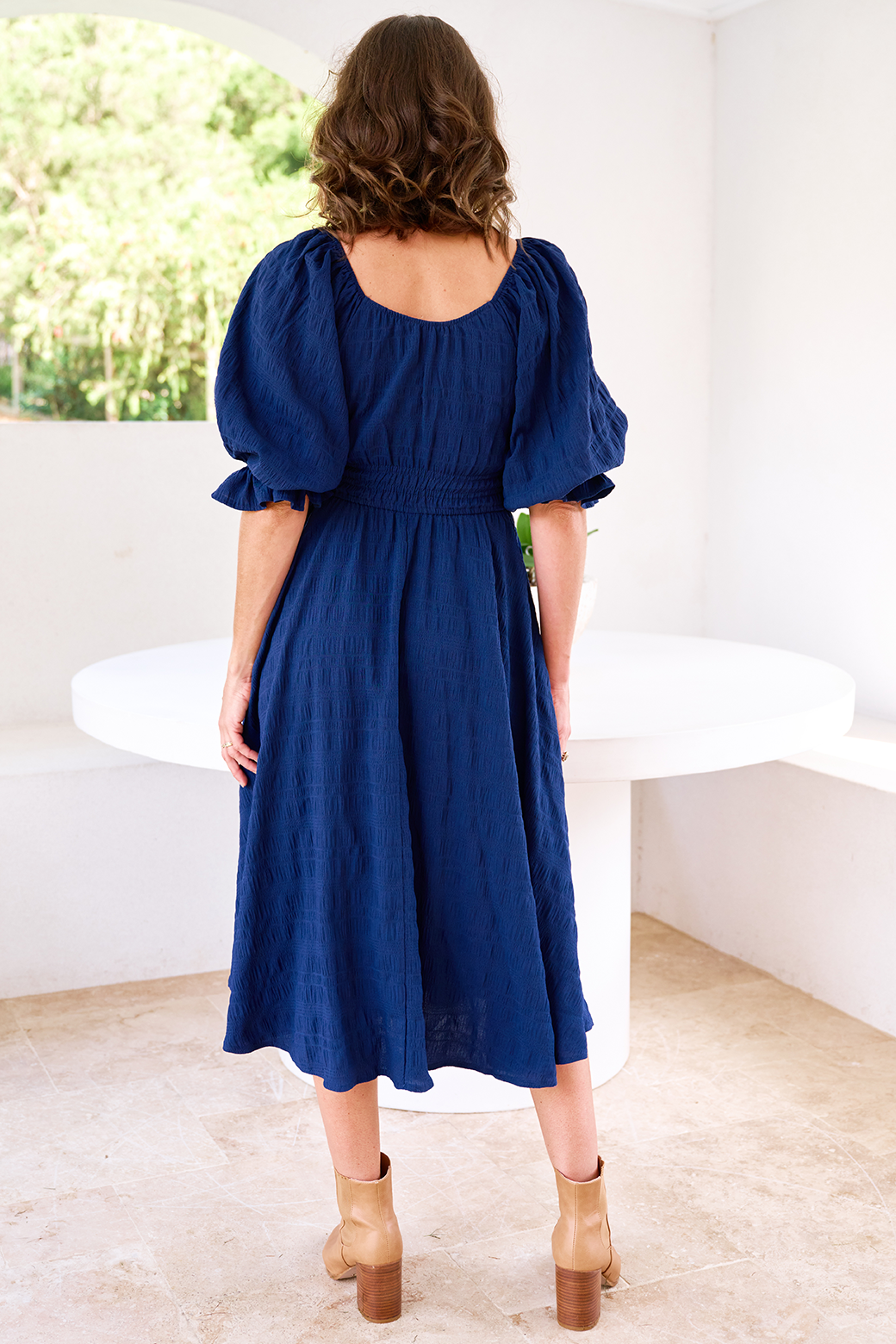 Jade Midi Dress Navy
