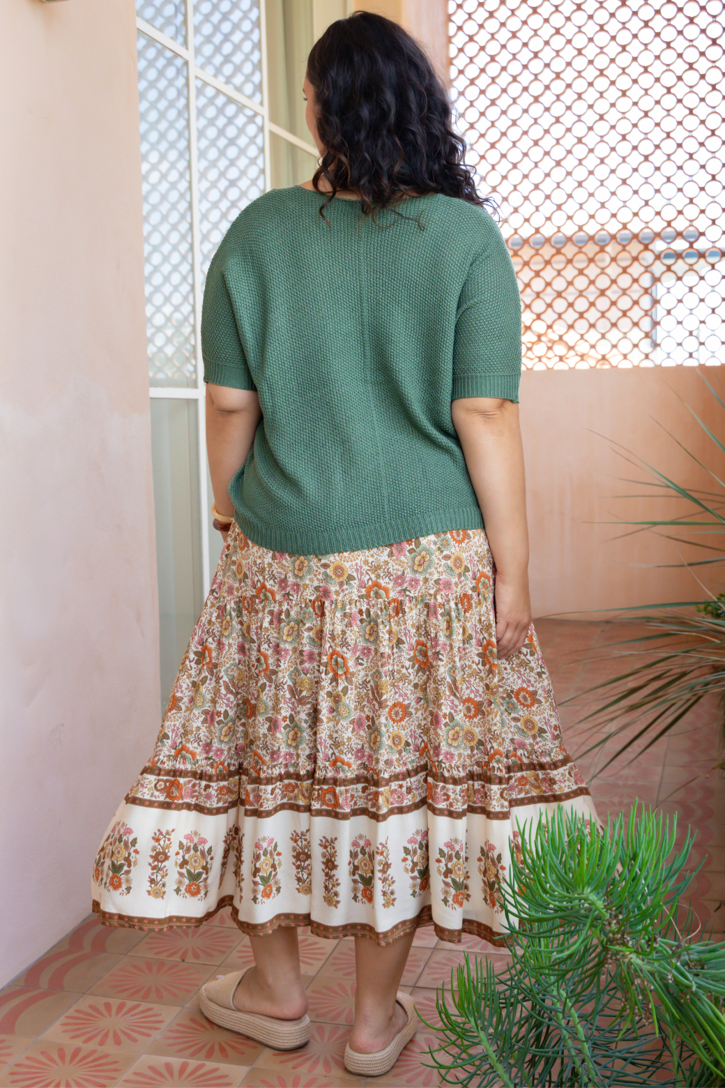 Tate Knit Top Deep Sage