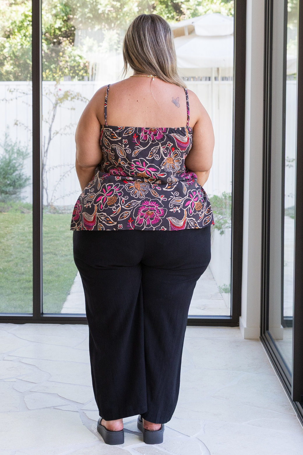 Jimmy Top Rosetta Print Black