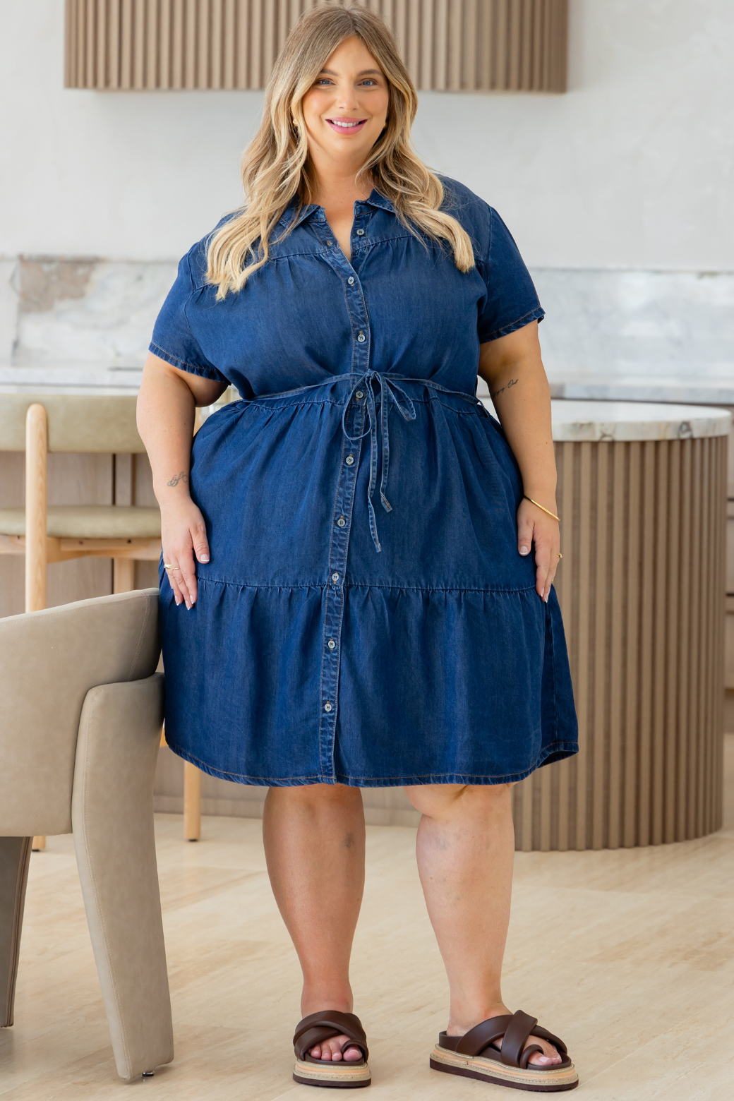 Jocelyn Denim Dress Indigo