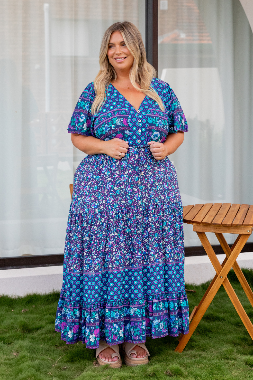 Joelle Maxi Dress Midnight Boho Print
