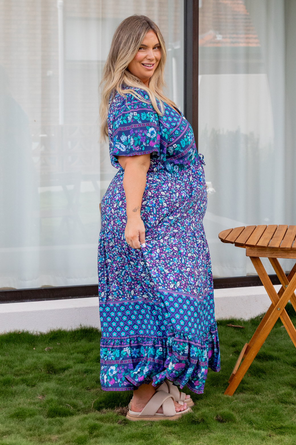 Joelle Maxi Dress Midnight Boho Print
