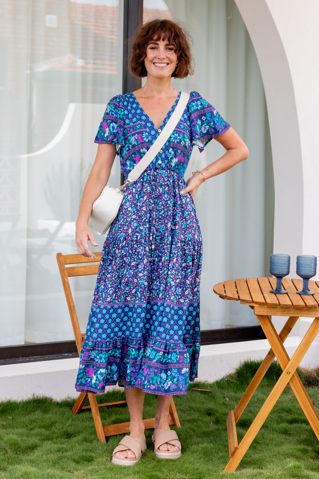 Joelle Maxi Dress Midnight Boho Print