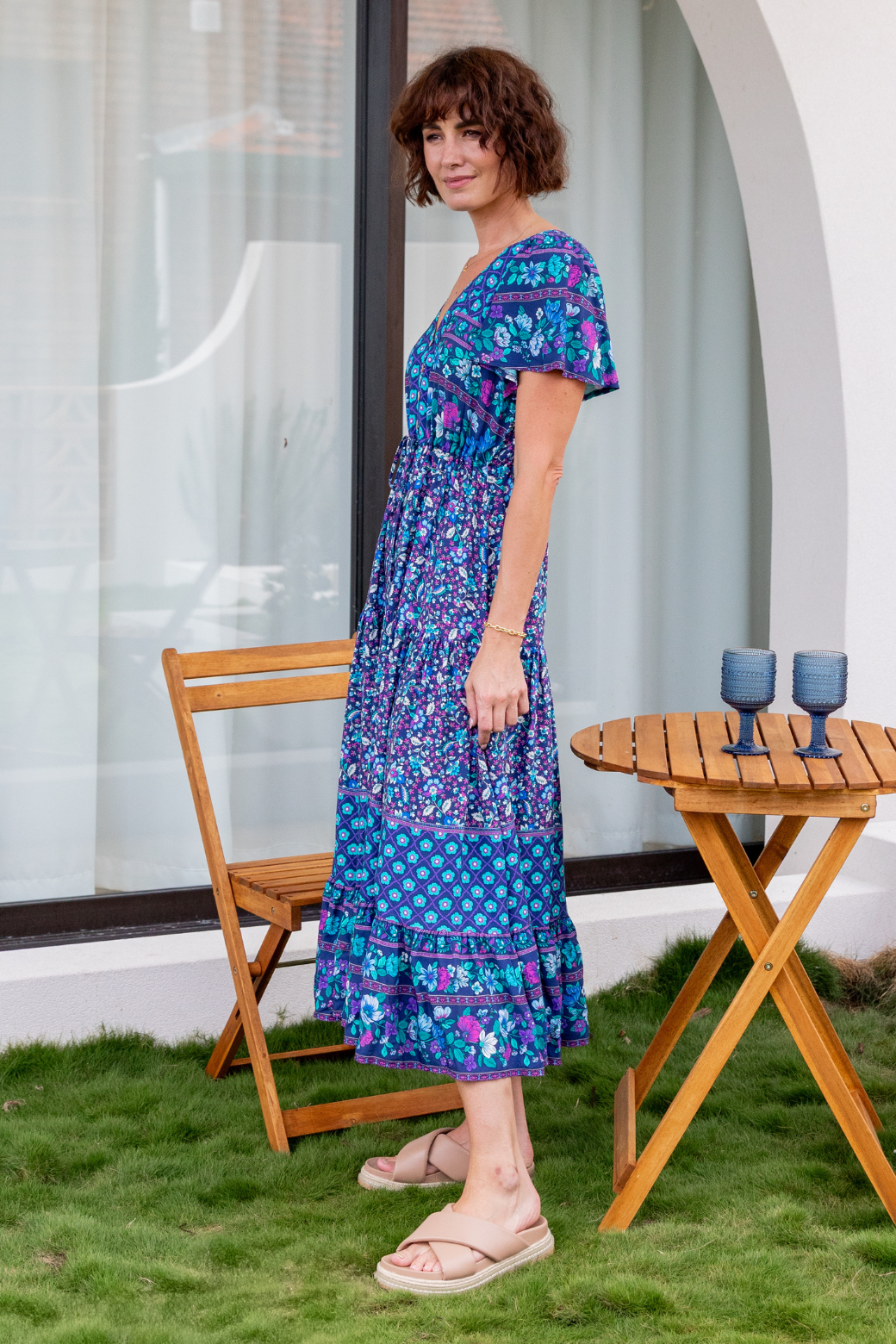 Joelle Maxi Dress Midnight Boho Print