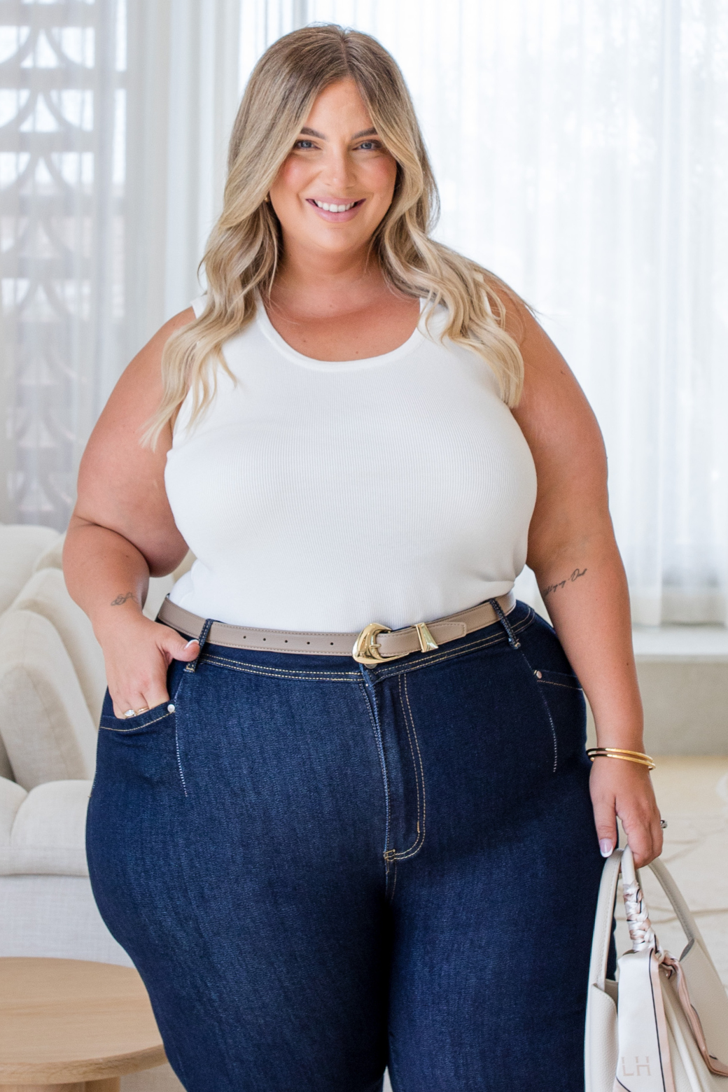 Jones Scoop Tank White