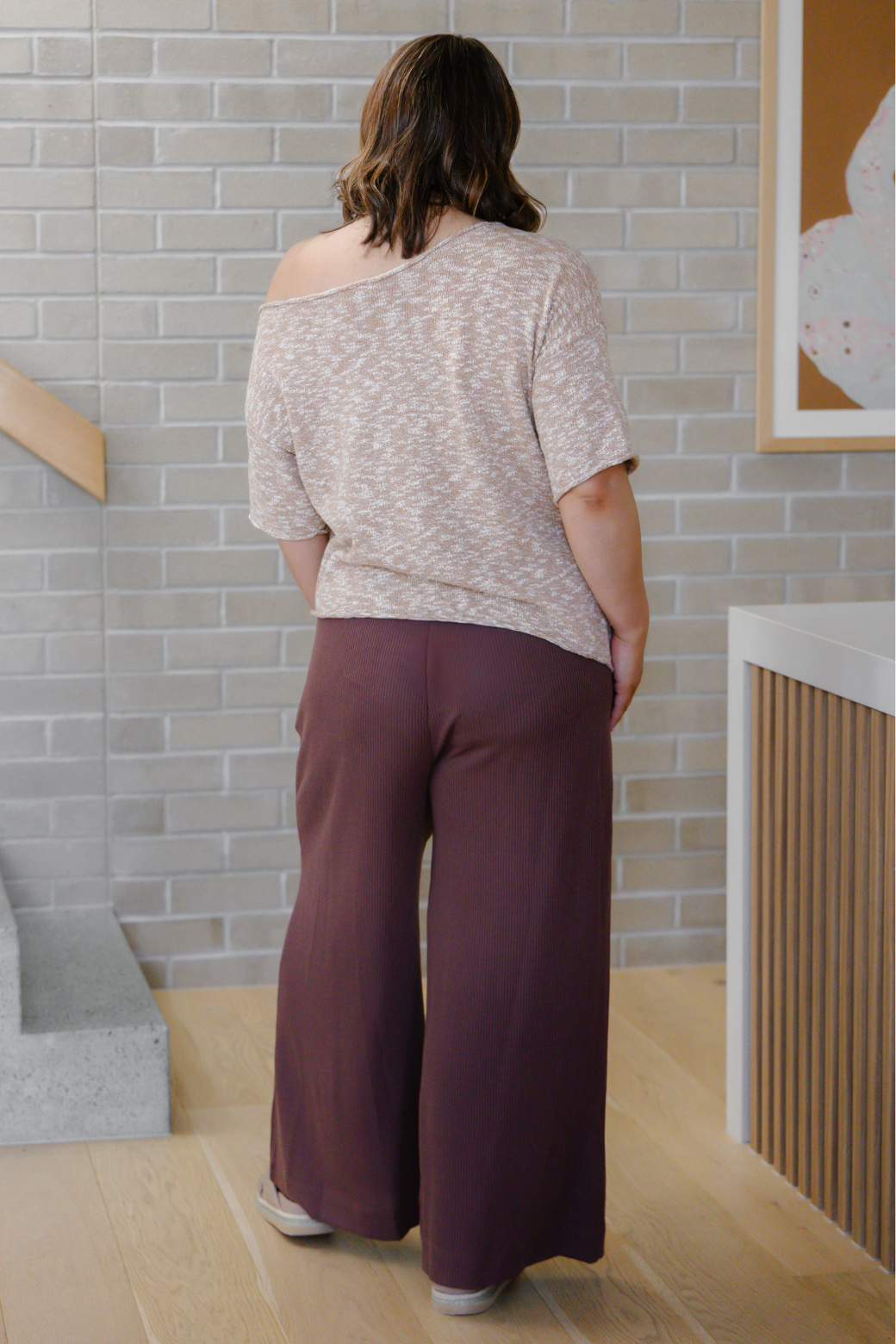 Julia Off Shoulder Knit Top Natural Melange