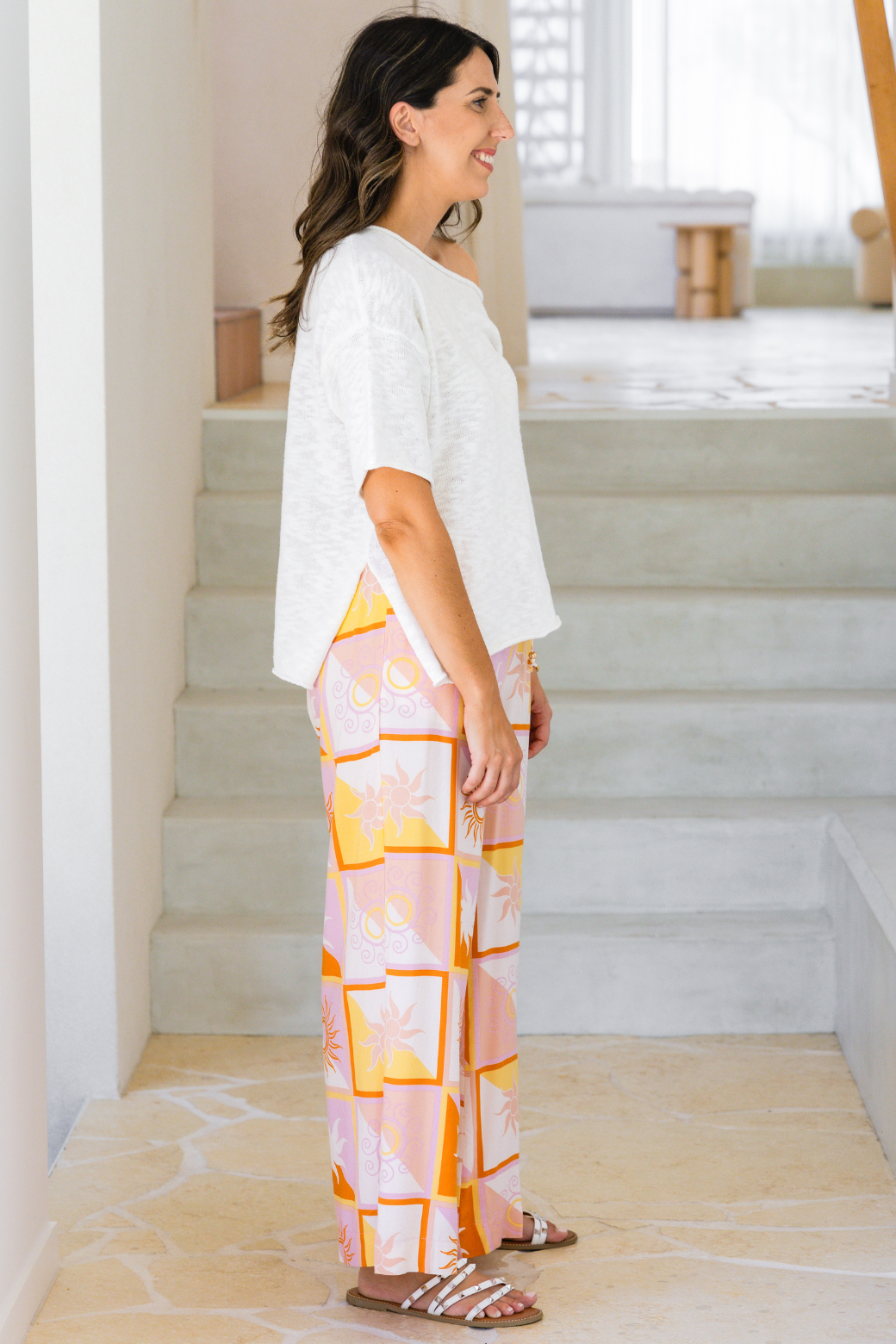 Julia Off Shoulder Knit Top  White