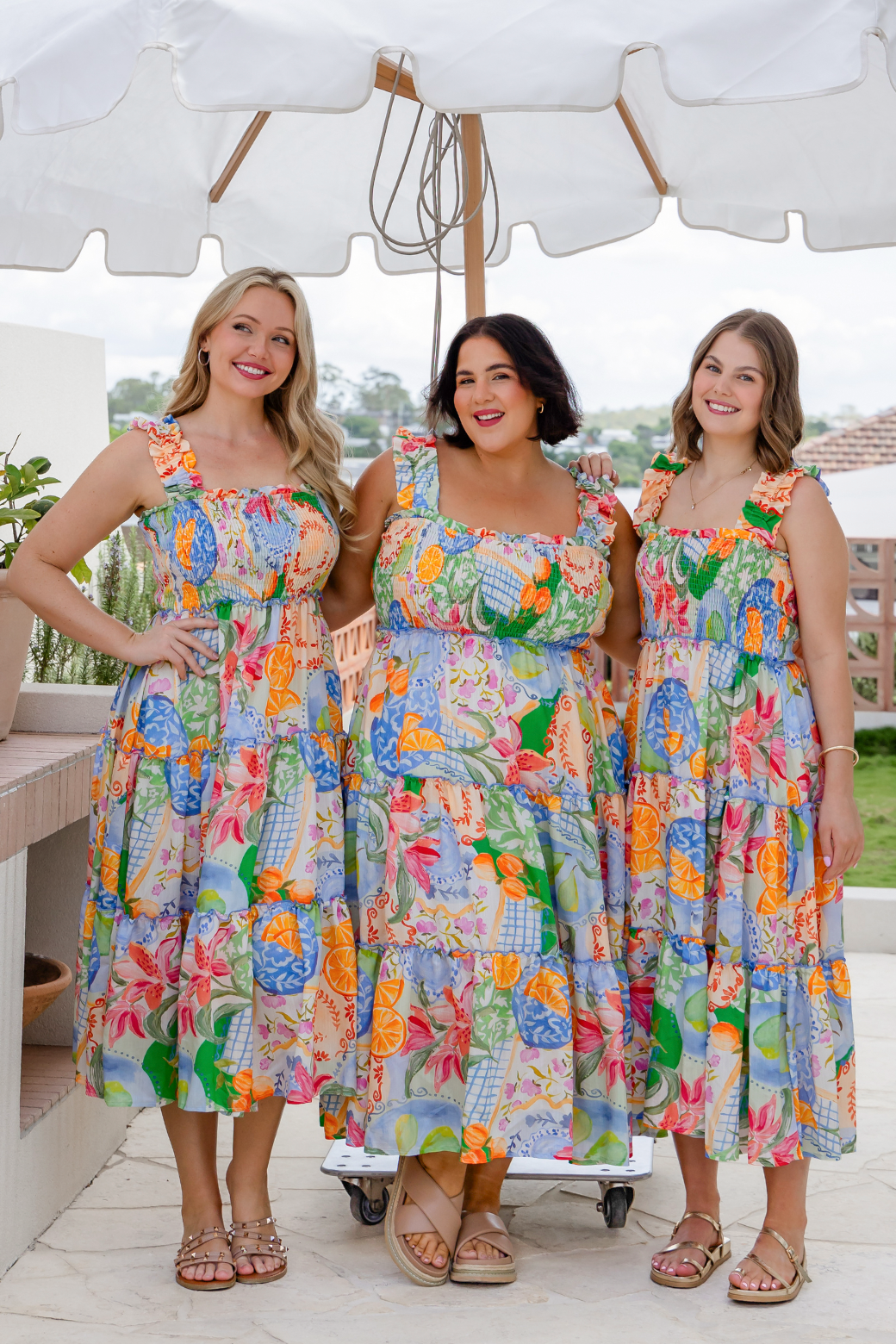 Keeley Midi Dress Cin Cin Print