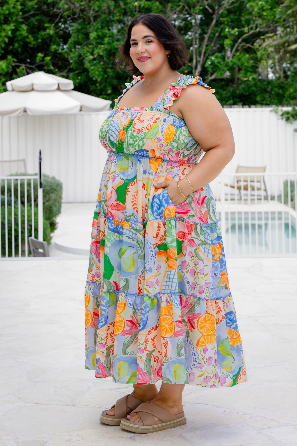 Keeley Midi Dress Cin Cin Print